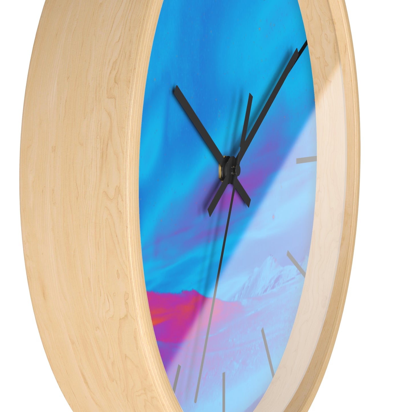 Wall Clock, Cold Ocean Lights/Turquoise, Hands/Base Variants