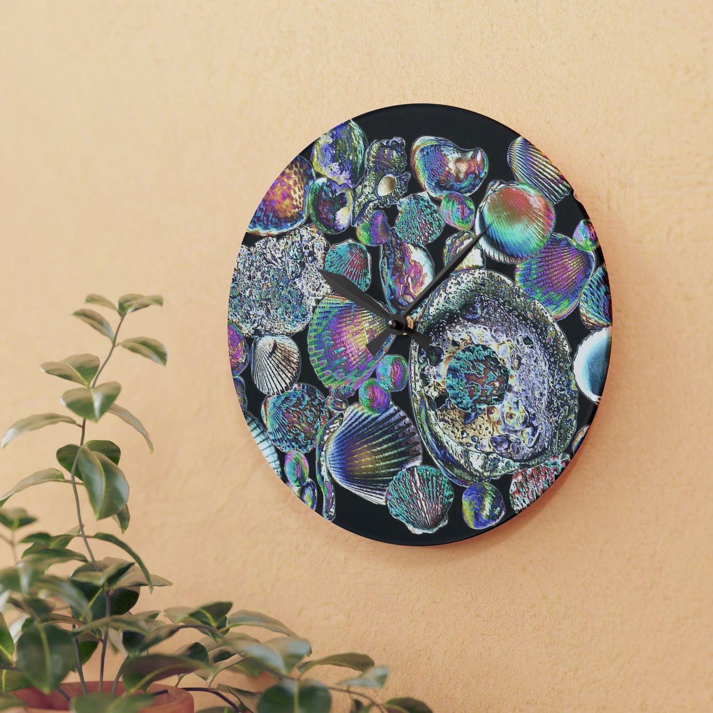 Acrylic Wall Clock, Heatwave Shell Collection