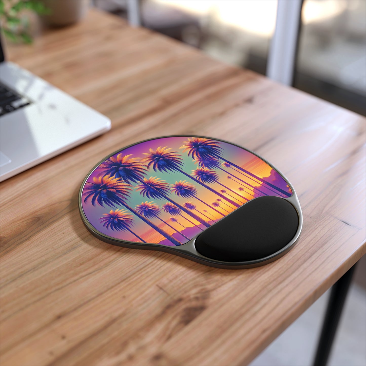 Mouse Pad With Wrist Rest, Sunset Palms