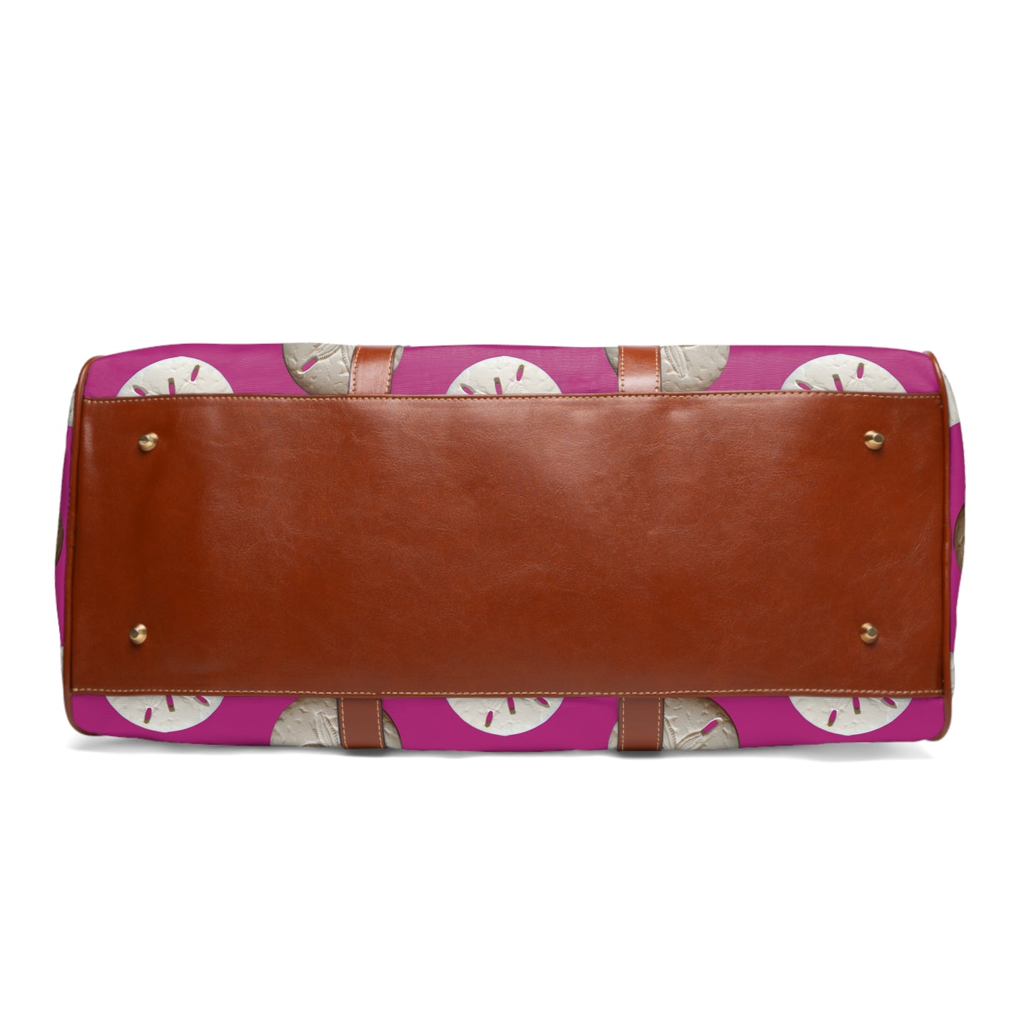 Tropical Waterproof Travel Bag - Perfect for Beach Getaways / Real Sand Dollars, Pimk