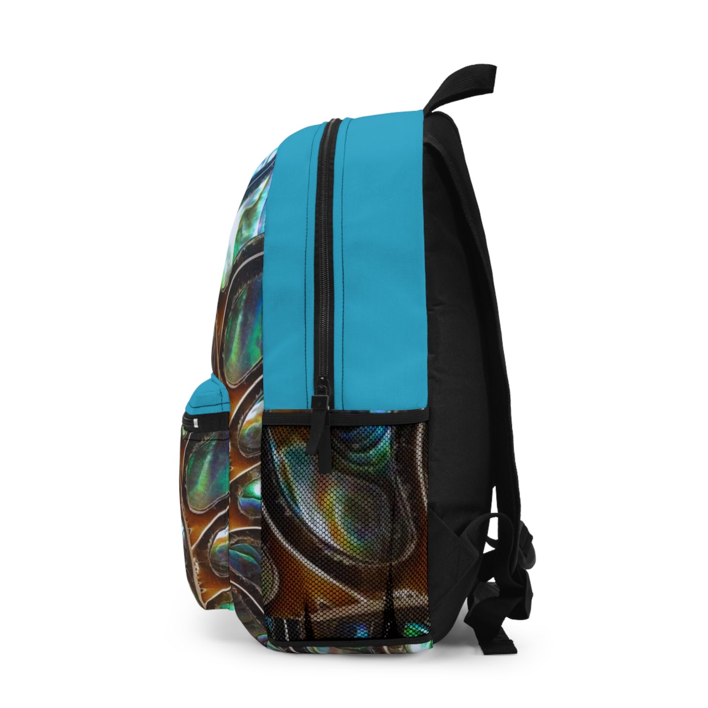 Tropical Backpack  / Ammonite and Abalone, Turquoise