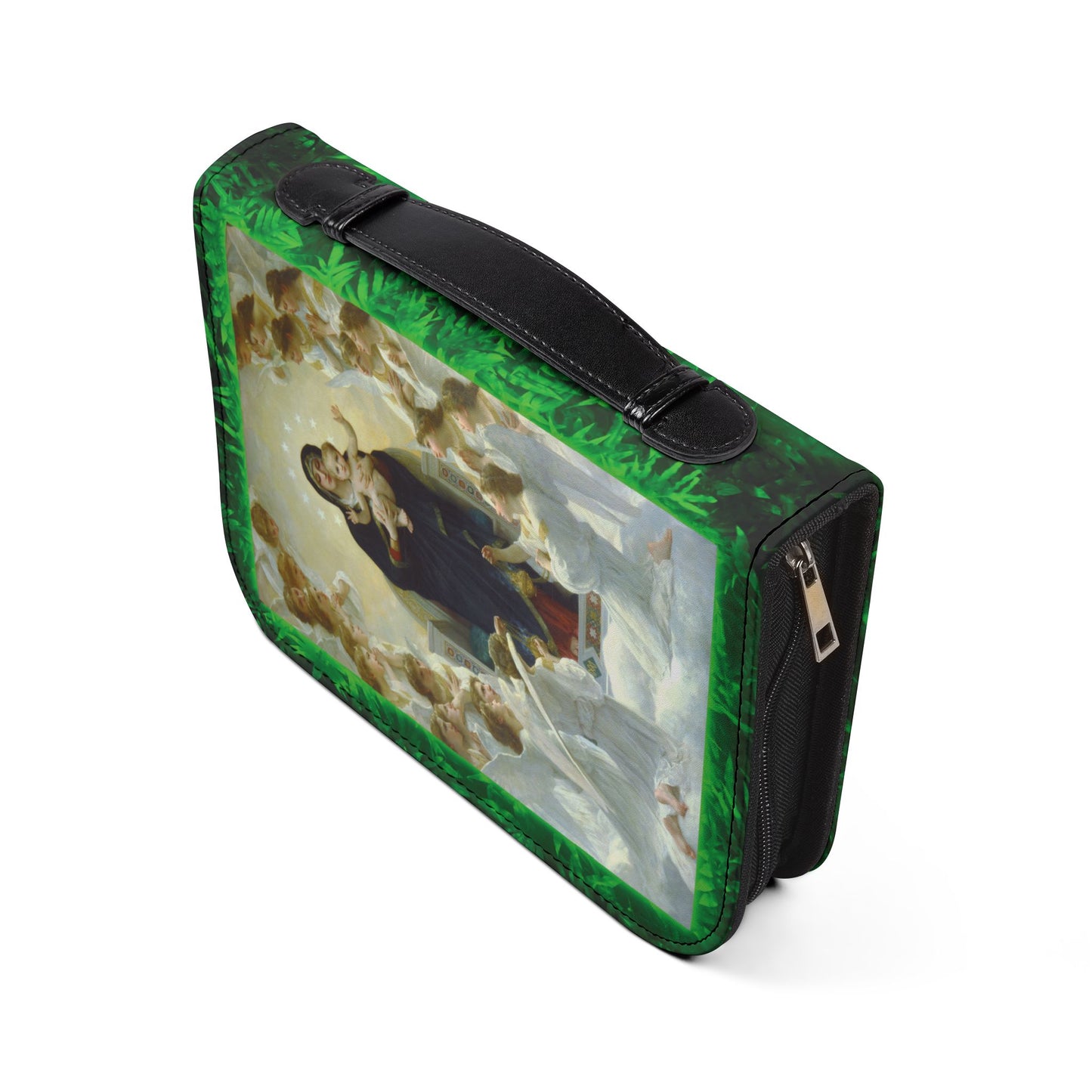 Tropical Glow Bible Cover, Our Lady of Angels / Floral Bible Protector, Christian Church Accessories