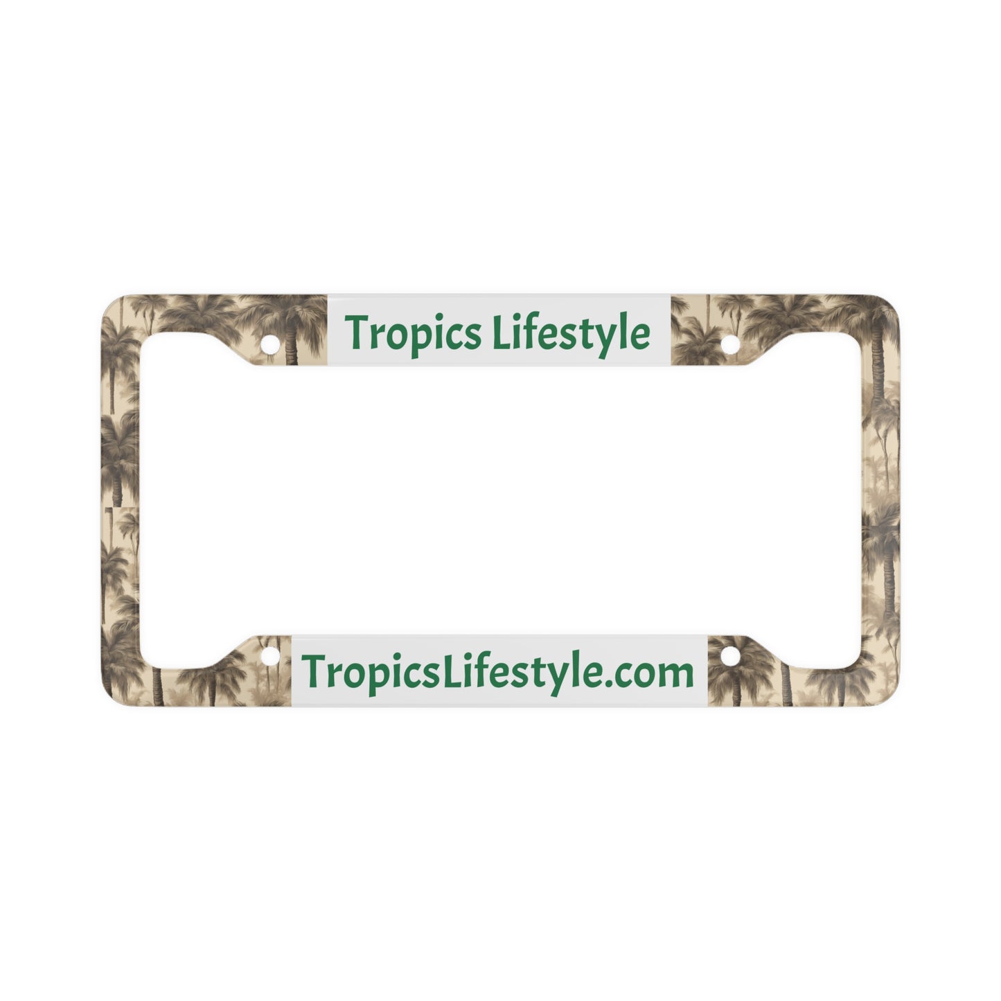 License Plate Frame - TropicsLifestyle.com Promo