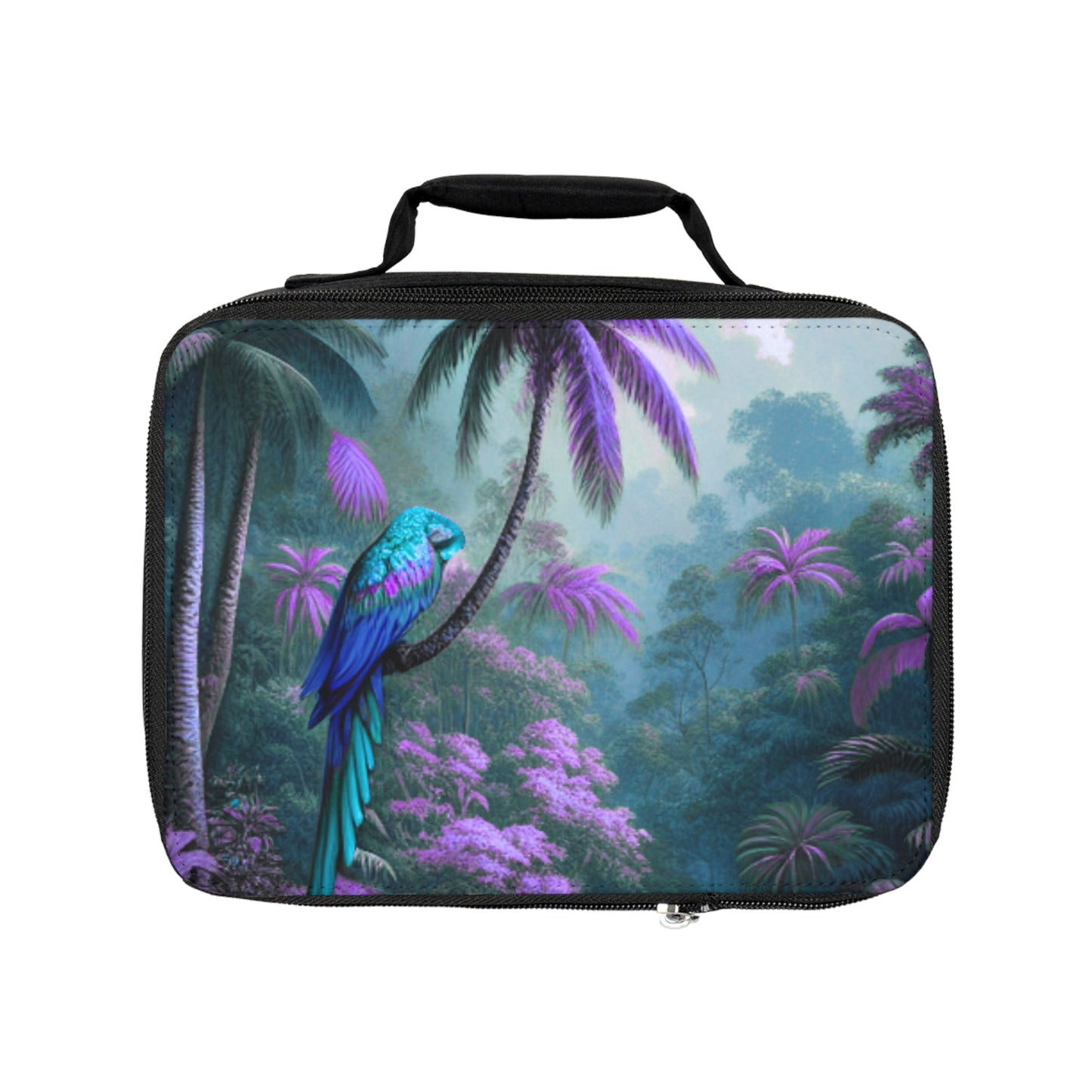 Sleeping Parrot Beauty/Fantasy Lunch Bag - Eco-Friendly Insulated Tote, Adult and Child Lunchbox / Perfect for Picnics, Beach Outings