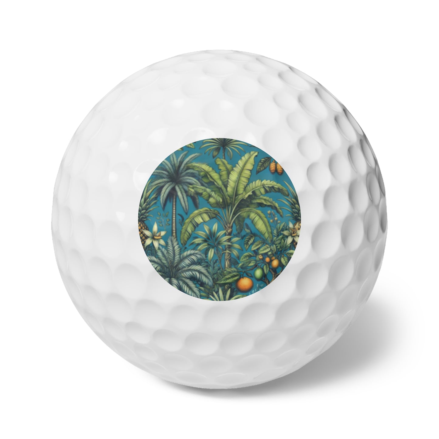 Tropical-Themed Golf Balls, 6pcs - Perfect Gift for Golf Enthusiasts / Tropical Fruit Blue