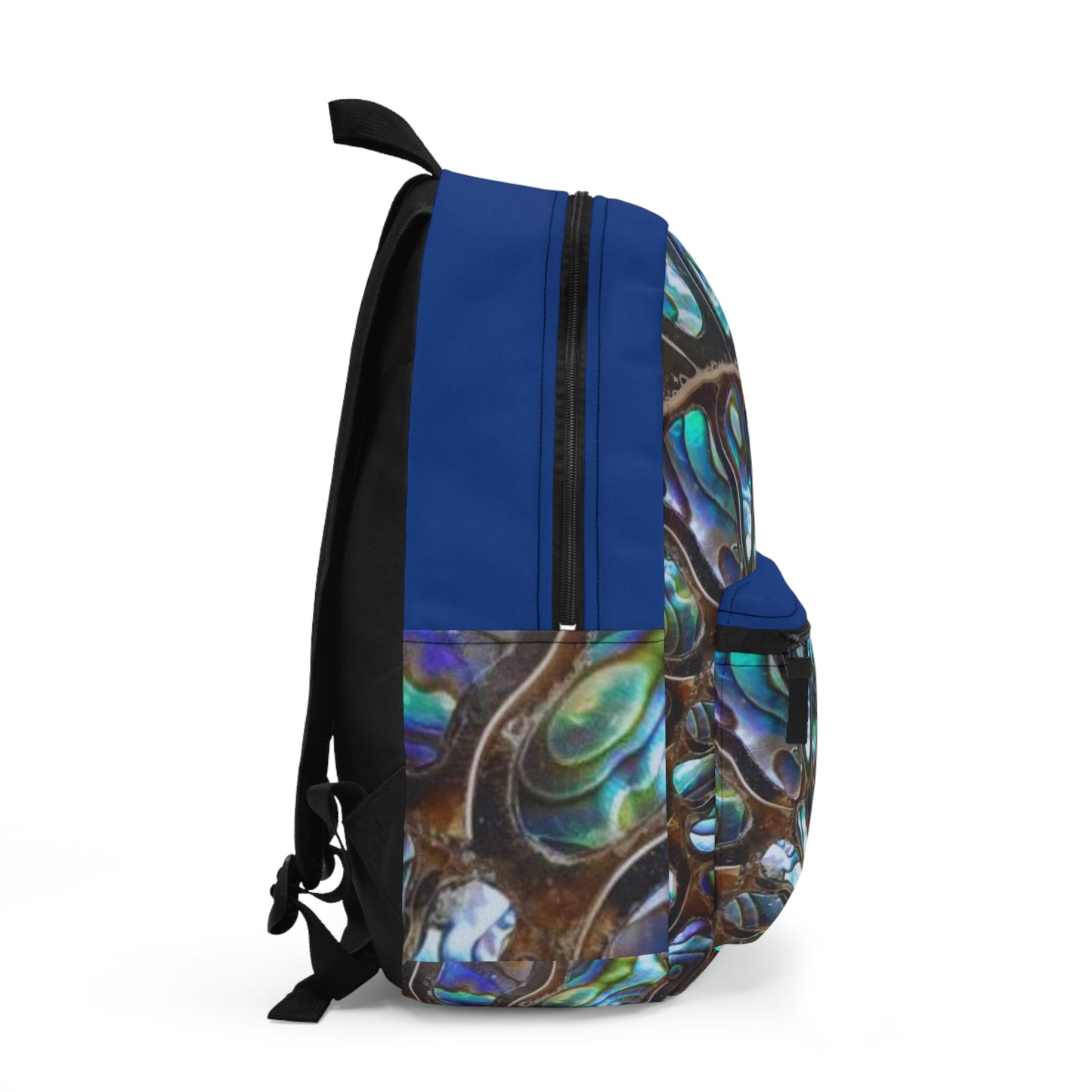 Tropical Backpack  / Ammonite and Abalone, Dark Blue