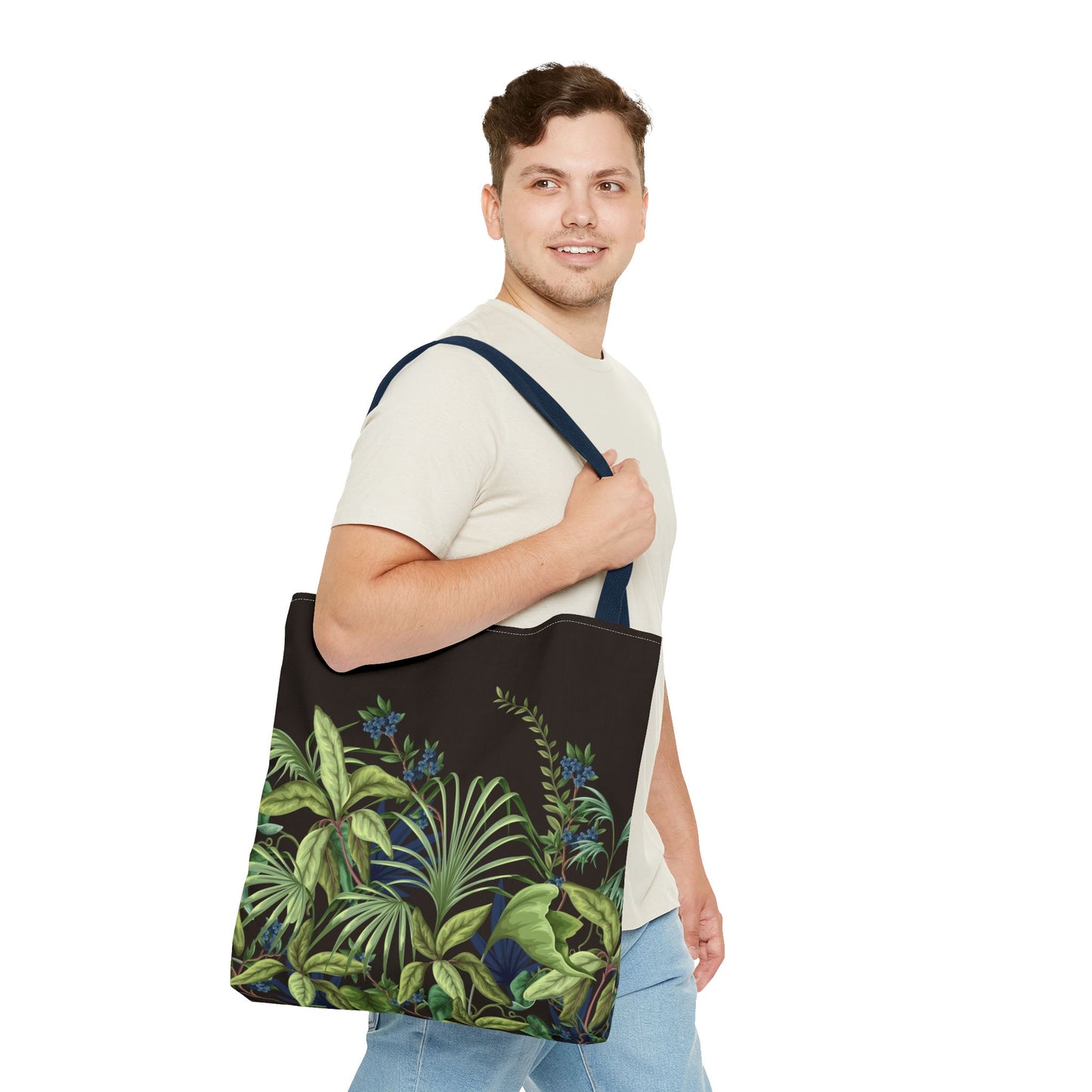 Tropical Midnight Jungle Tote Bag - 3 Sizes