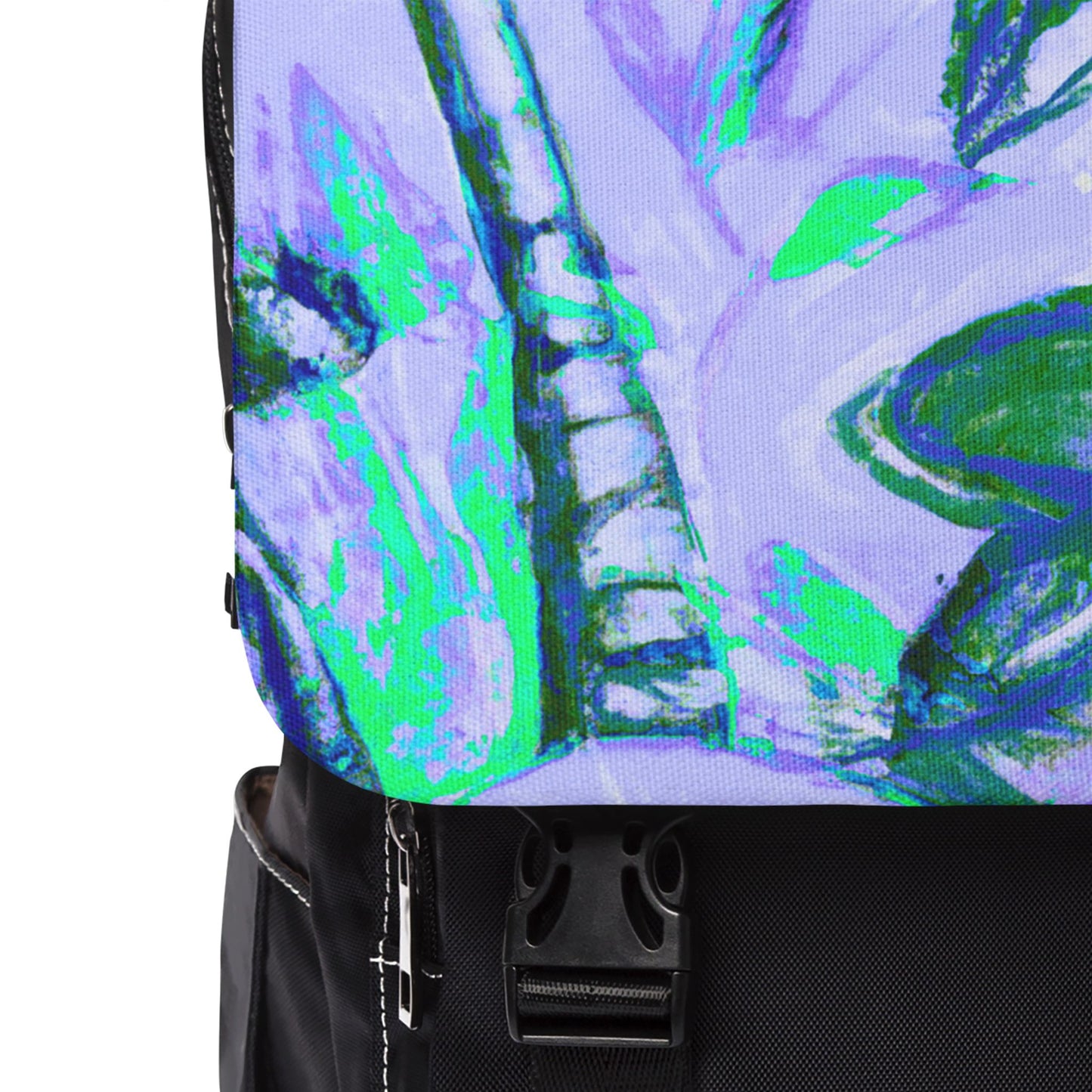 Tropical Doodles/Lilac Casual Backpack - Perfect for Everyday Adventures