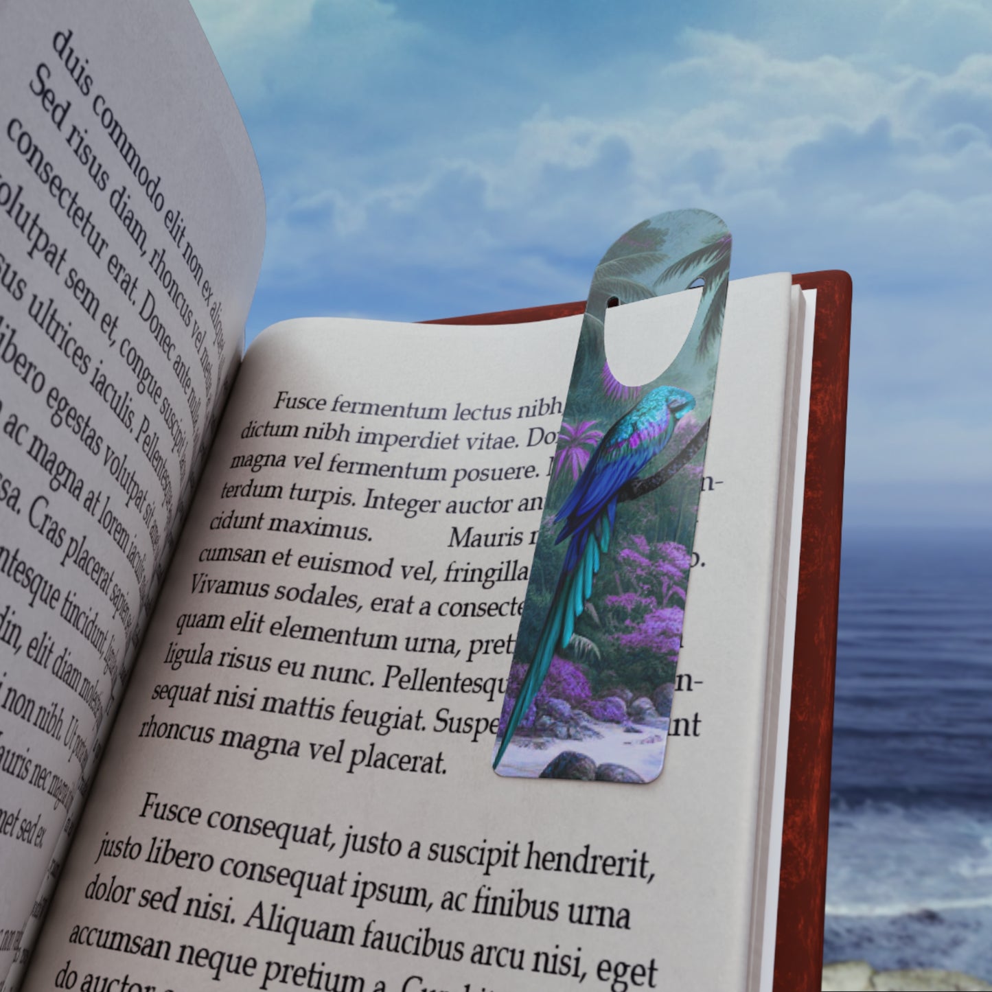 Bookmark - Aluminum, Sleeping Beauty Parrot/Fantasy