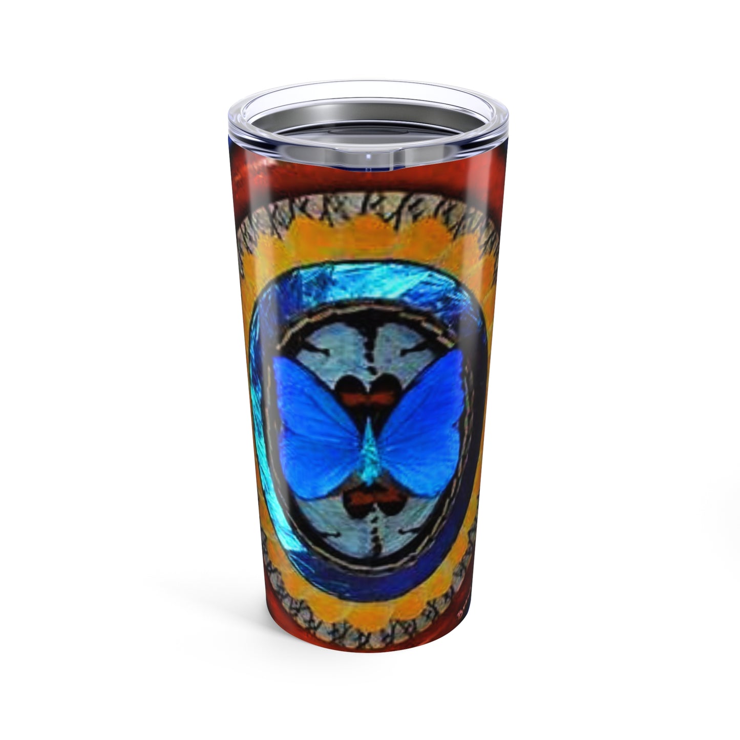 20oz Tropical Glossy Tumbler - Real Butterfly Wing Wall Art