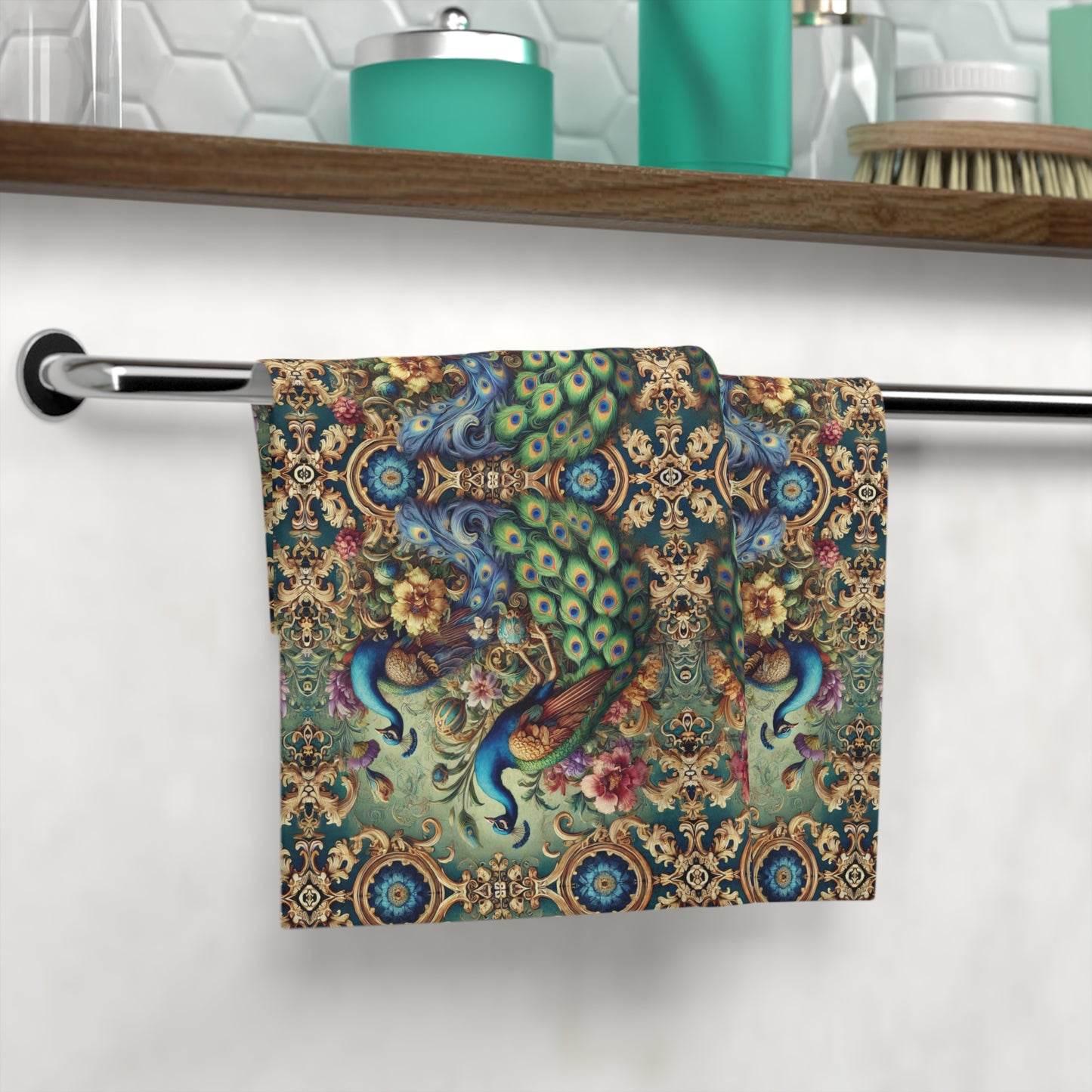 Face Towel - Kaleido Peacock Royals