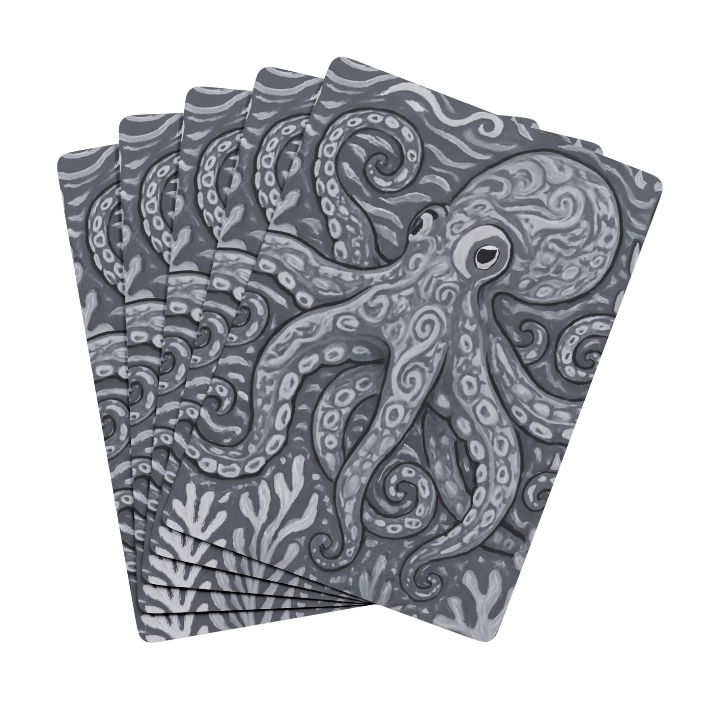 Poker Playing Cards - Noir Kraken Joe