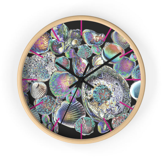 Tropical Heatwave Shell Collection Wall Clock - Perfect for Beach Lovers & Home Decor