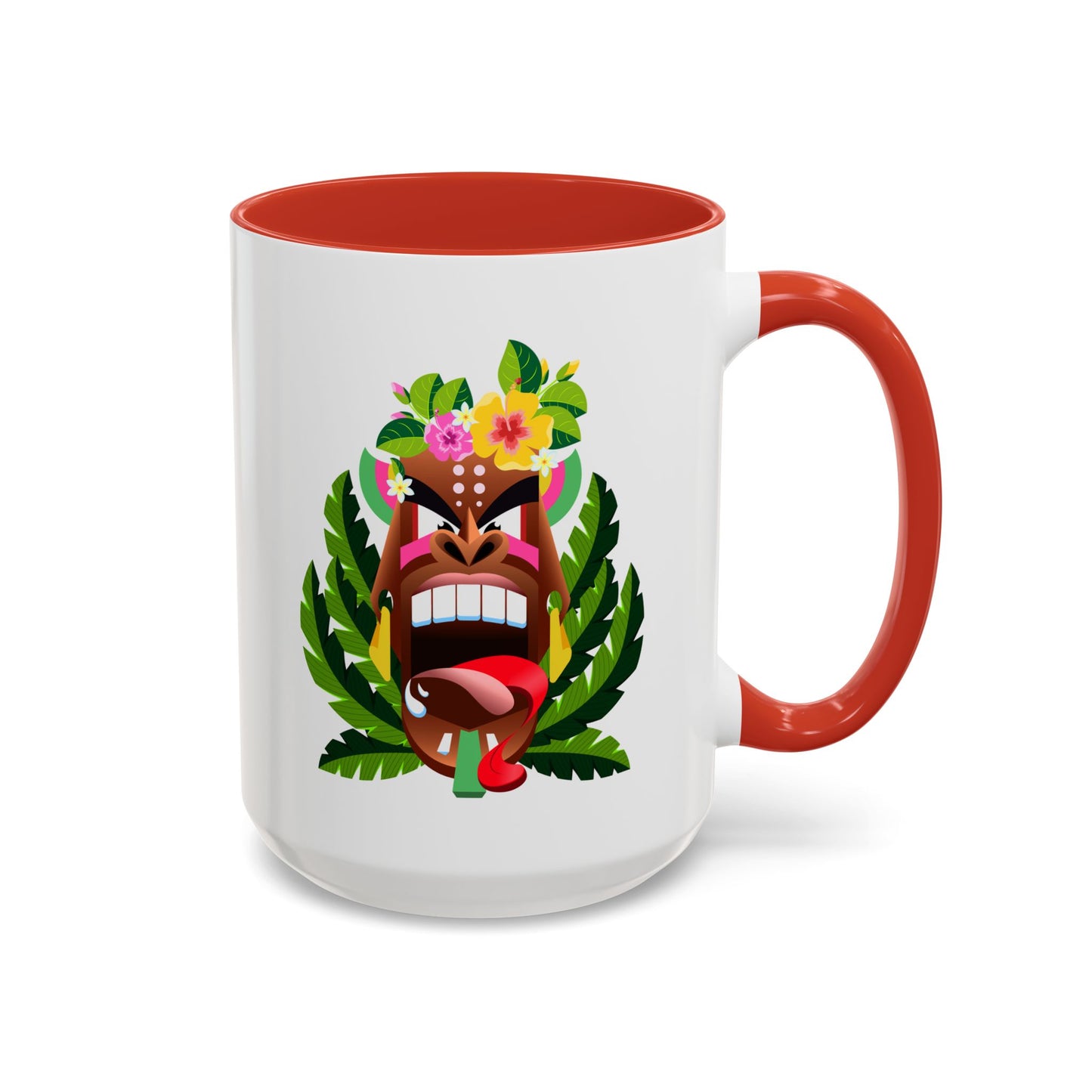 Accent Coffee Mug (11, 15oz), 8 Colors - Tiki Boss Alelo