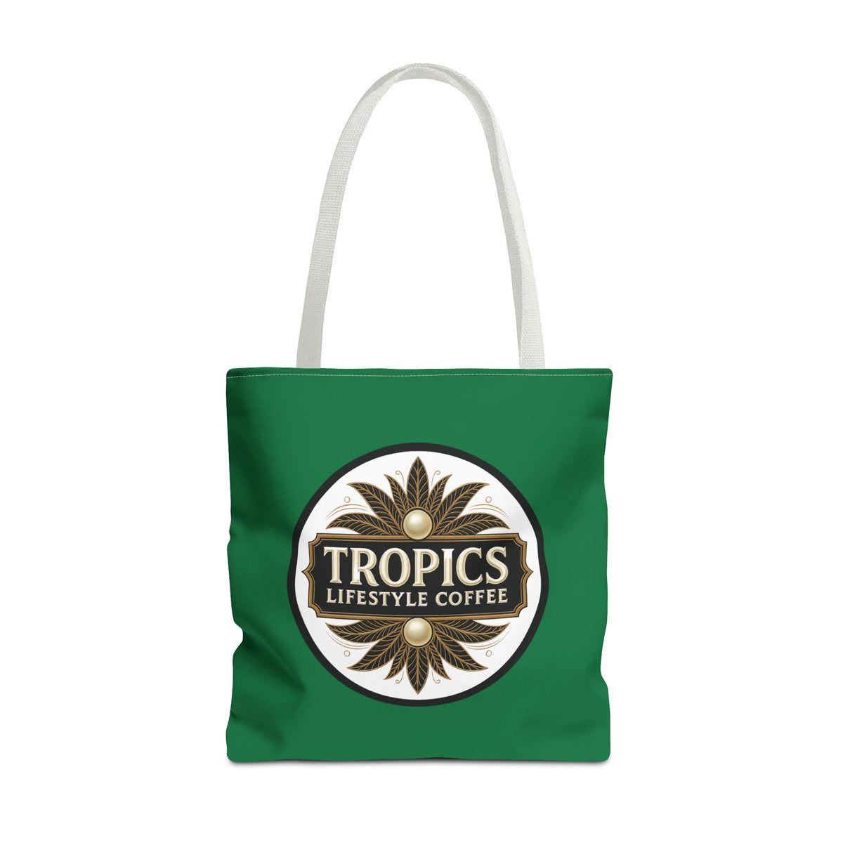 Tropics Lifestyle Coffee Tote Bag - 3 Sizes / Dark Green