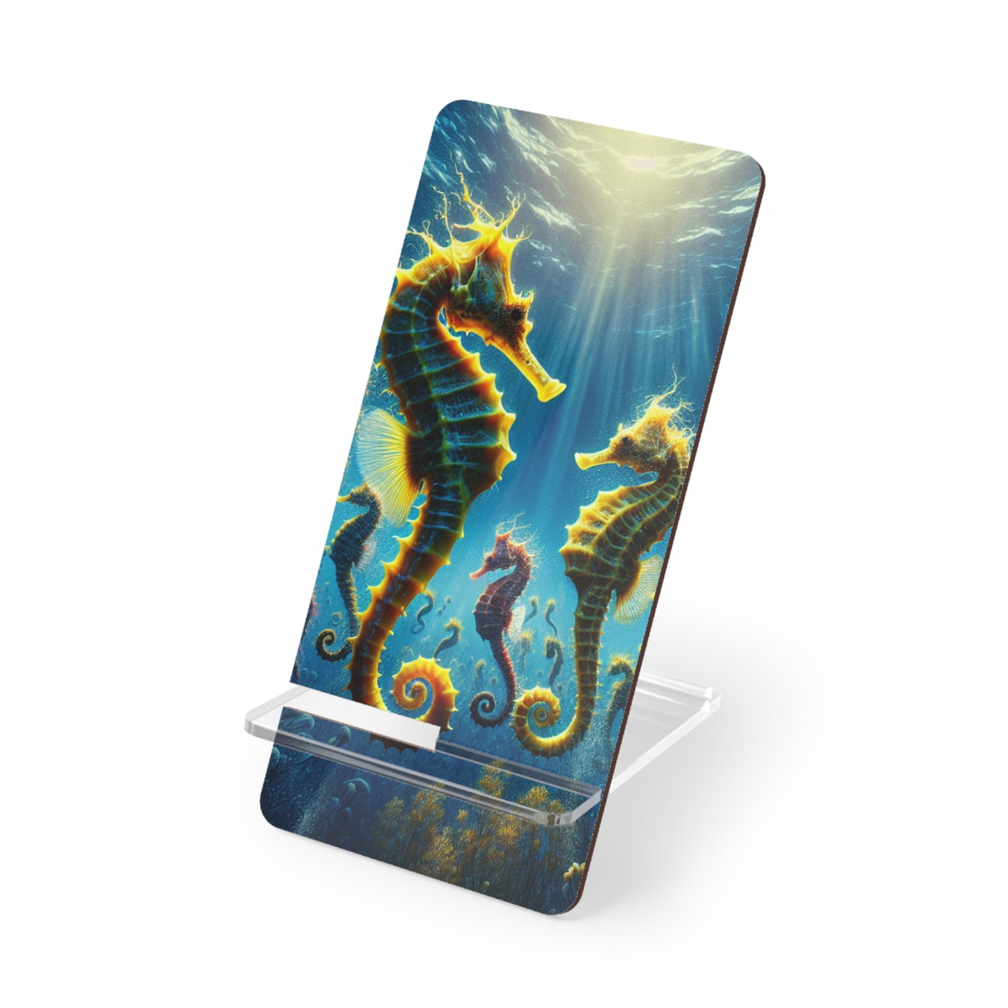 Stylish Smartphone Display Stand - Seahorse Party