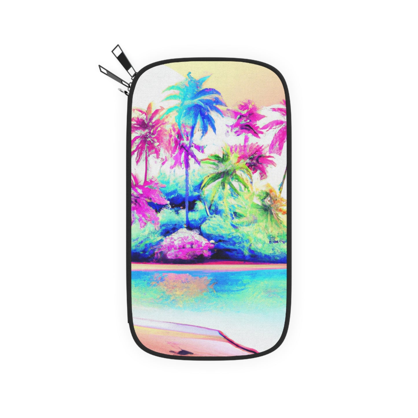 Passport Wallet – Perfect for Travelers & Adventurers / Watercolor Beach