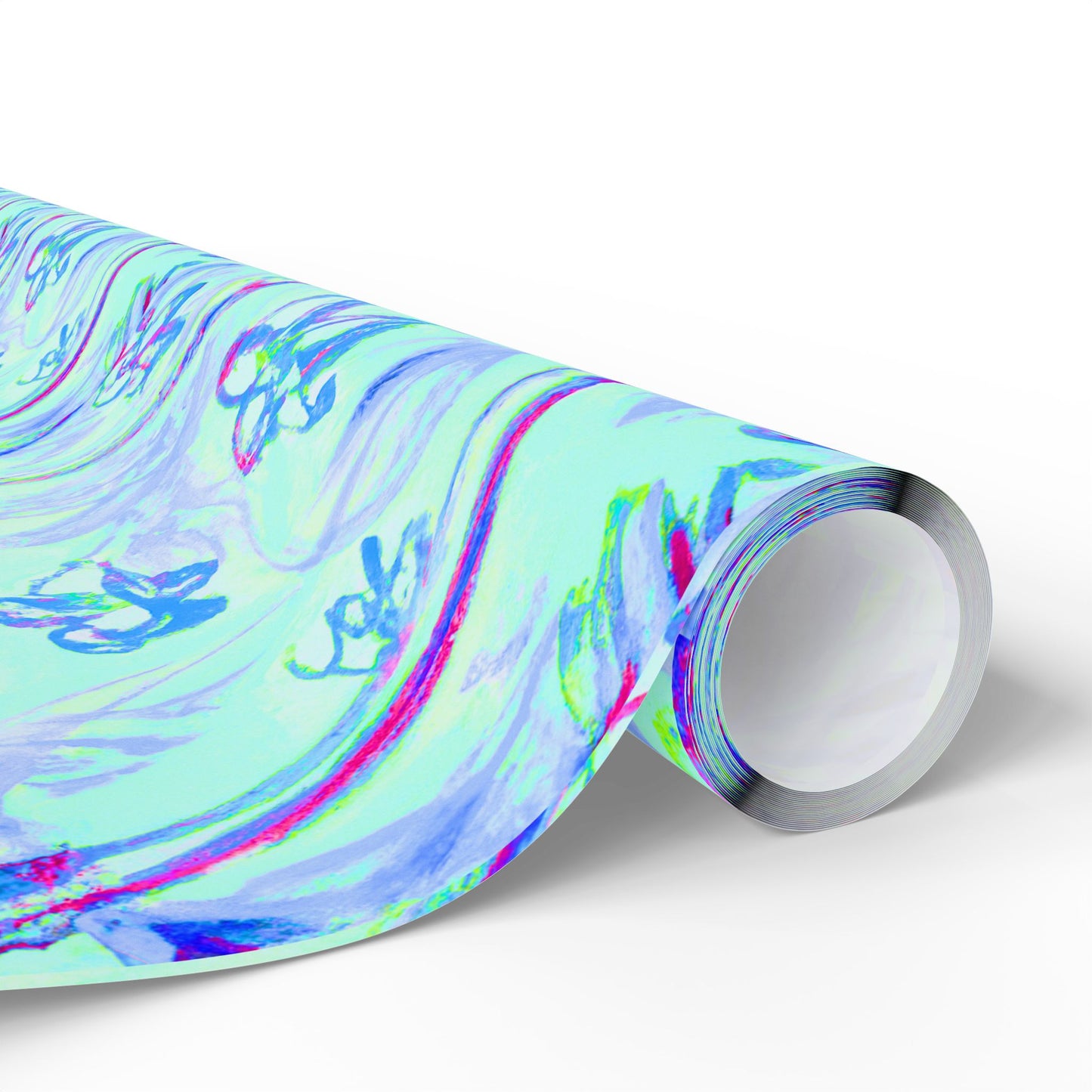 Wrapping Paper - Tropical Gift Wrap for All Occasions, 3 Sizes/2 Finishes / Tropical Doodles, Blue