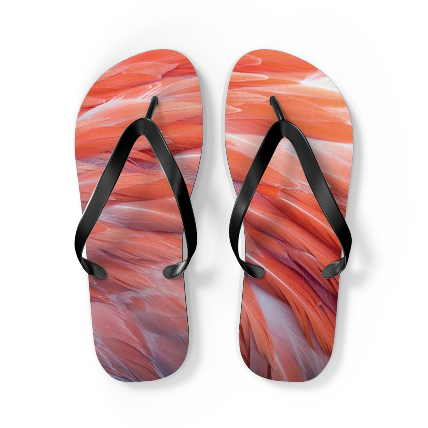 Flip Flops - Real Flamingo Feathers