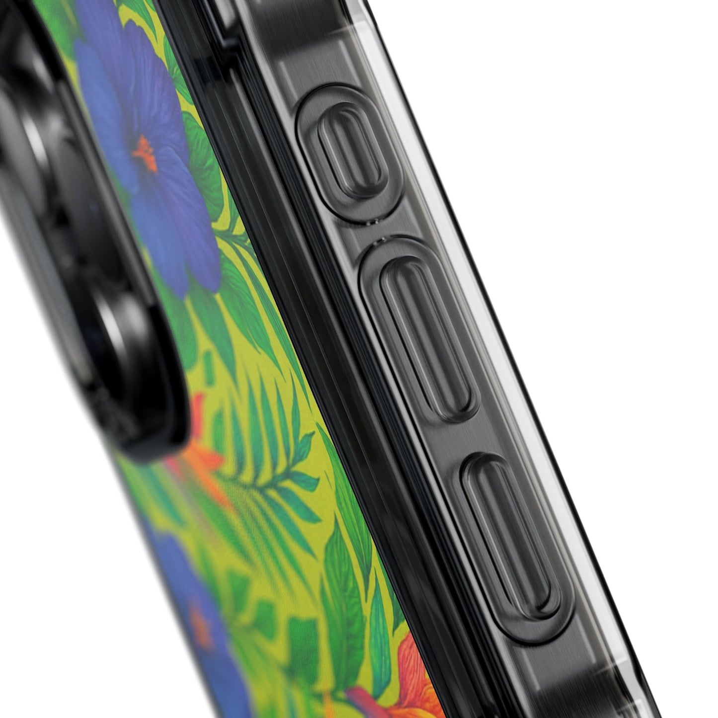 Midnight Flower Lime Magnetic Clear Phone Case, Many Models