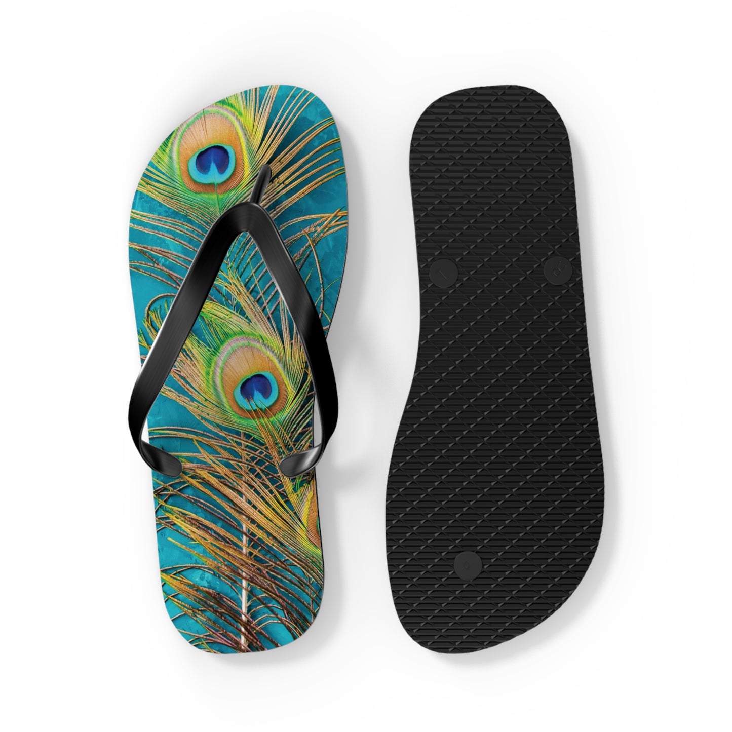 Flip Flops - Peacock Turquoise Glow