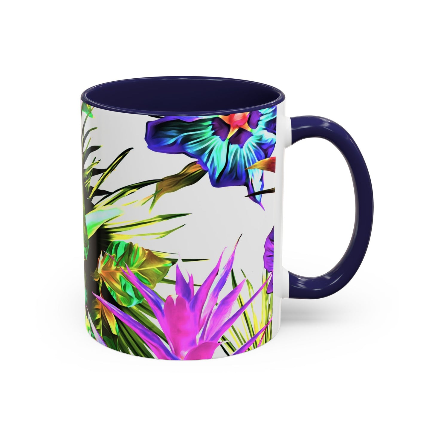 Accent Coffee Mug (11, 15oz), Plant Palooza, white / Various Colors