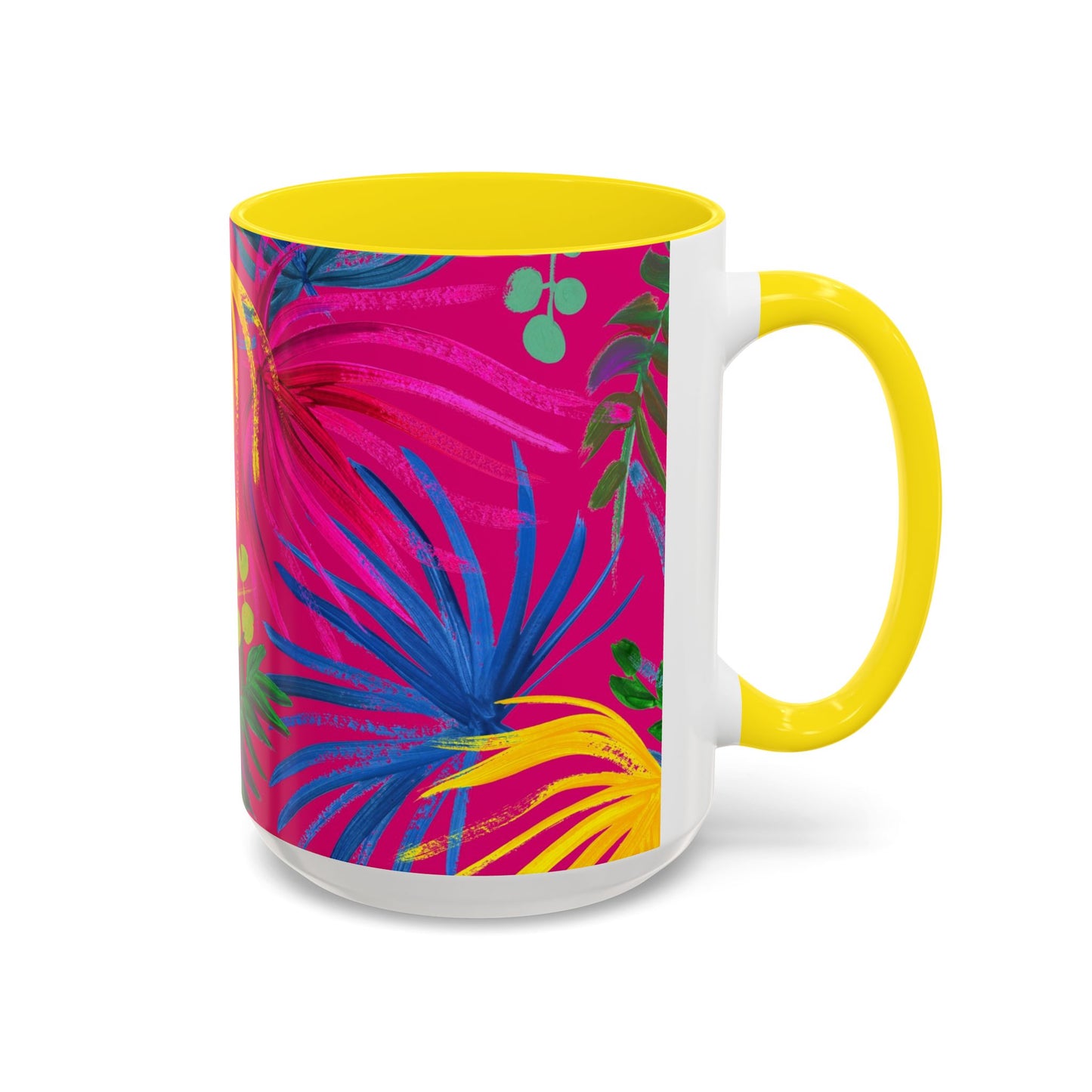 Accent Coffee Mug | Tropical-Inspired Drinkware / Exotic Flora