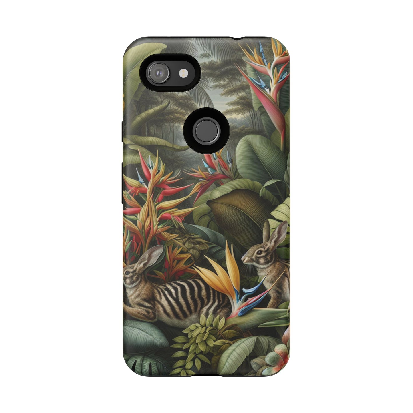Rainforest Rabbit Outing Phone Case - Tough Cases with Summer Vibe