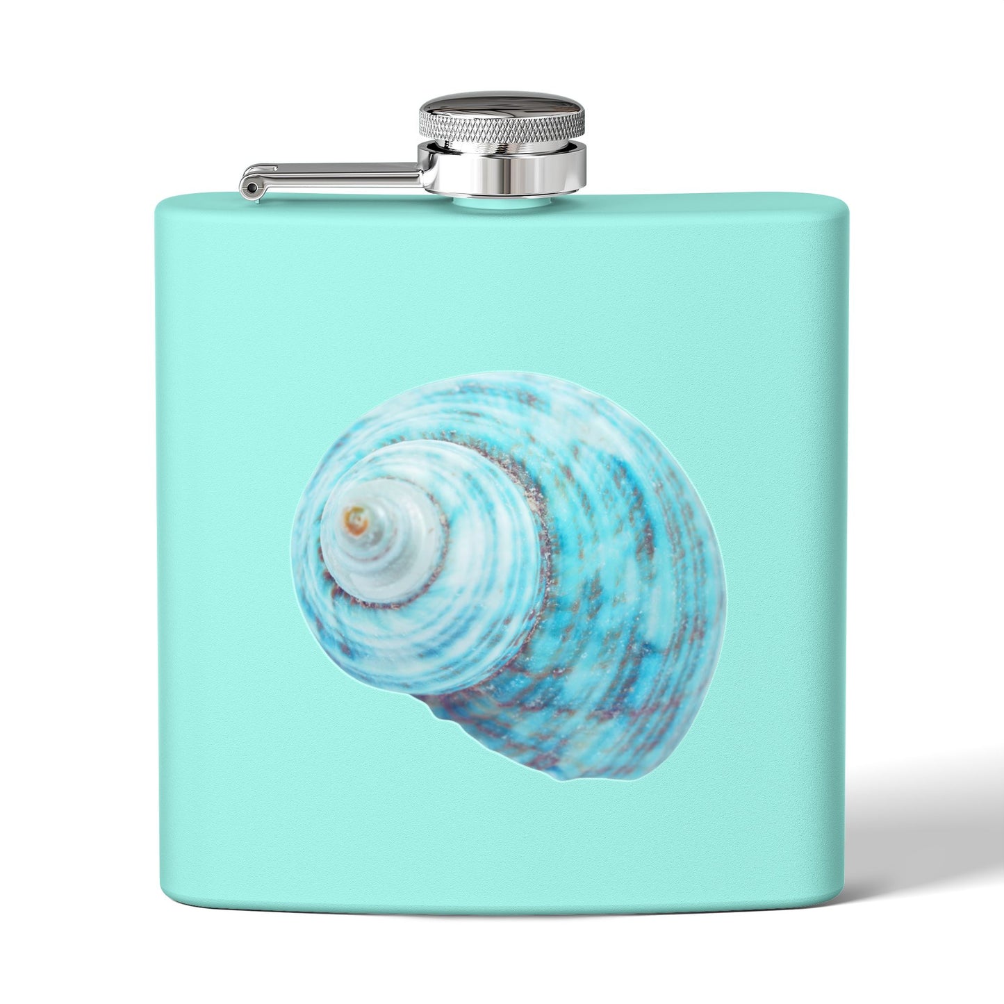 Tropical Stainless Steel 6 oz. Flask, Many Colors  – Real Jade Turbo Shell