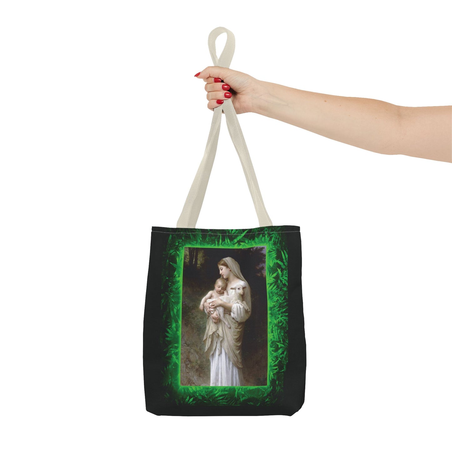 Religious Mary, Jesus and Lamb Tote Bag - 3 Sizes