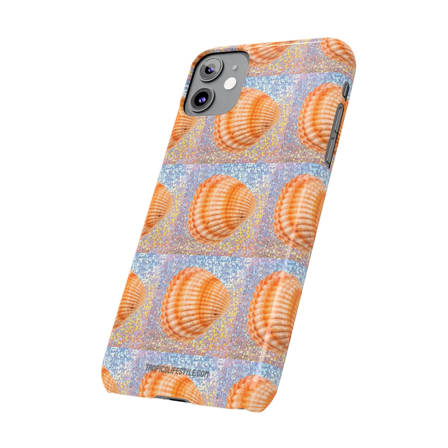 Slim Phone Cases - Disco Orange Scallop