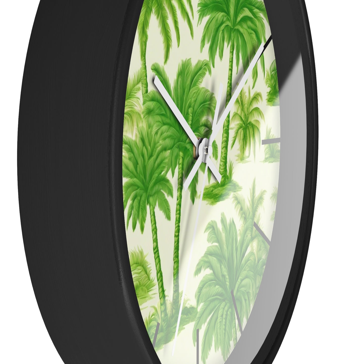 Wall Clock, Playful Palms Toile, Hands/Base Variants