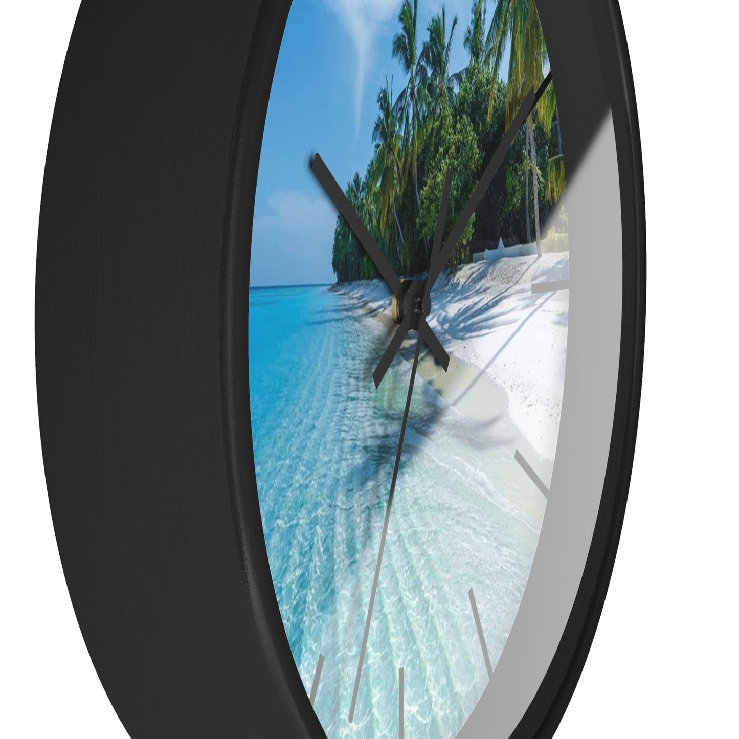 Wall Clock, Calming Private Beach, Hands/Base Variants