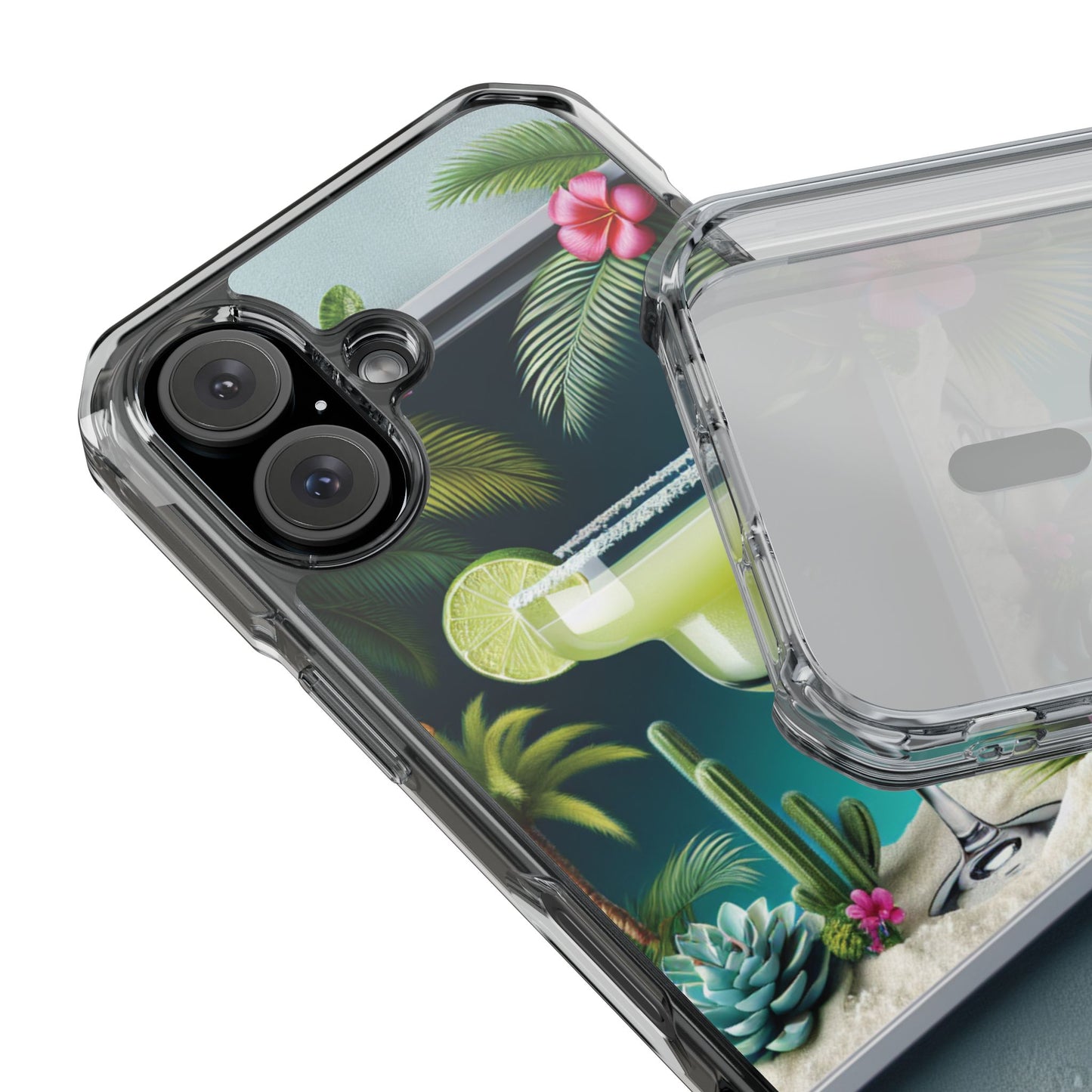 Tropical Margarita Magnetic Clear Phone Case, Many Models