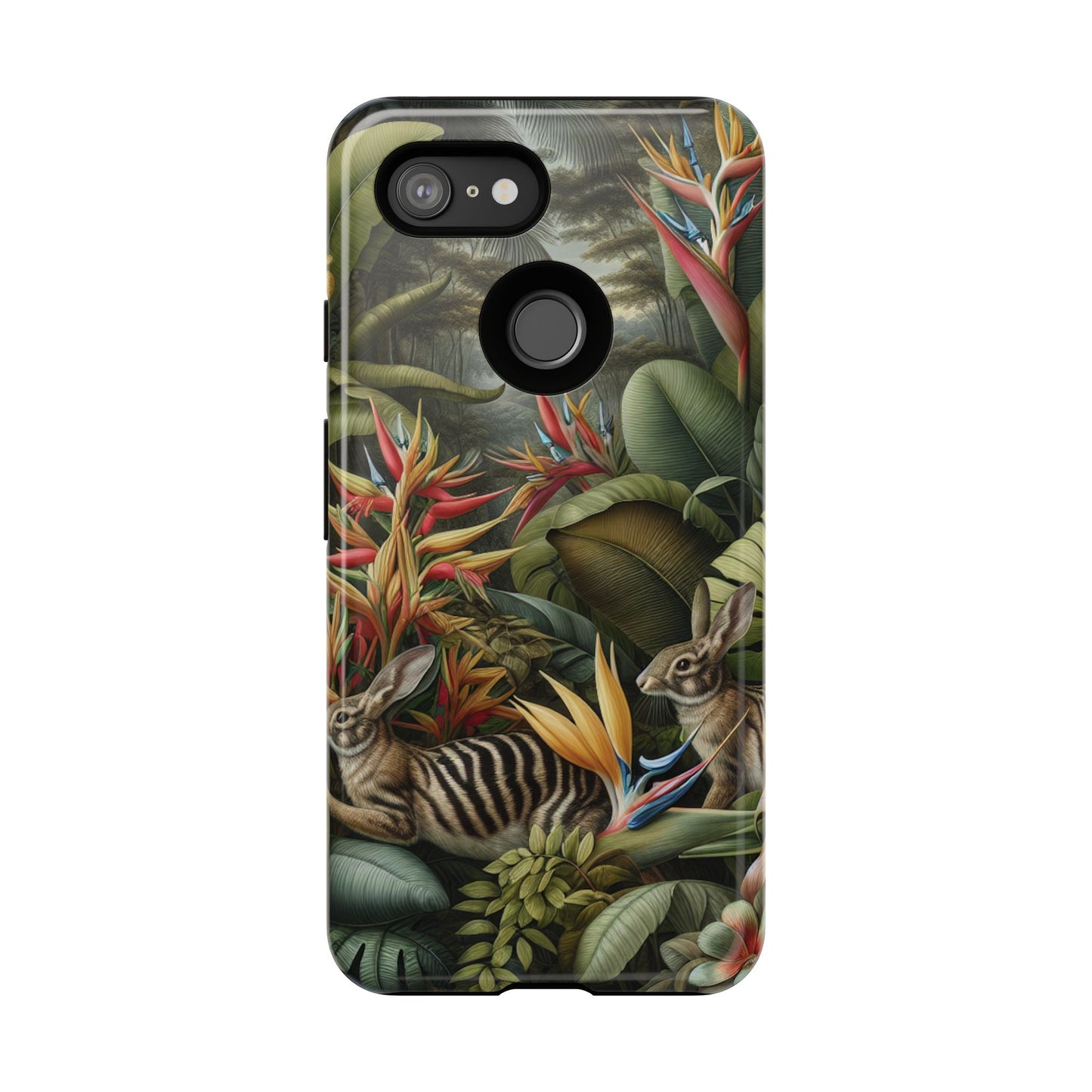 Rainforest Rabbit Outing Phone Case - Tough Cases with Summer Vibe