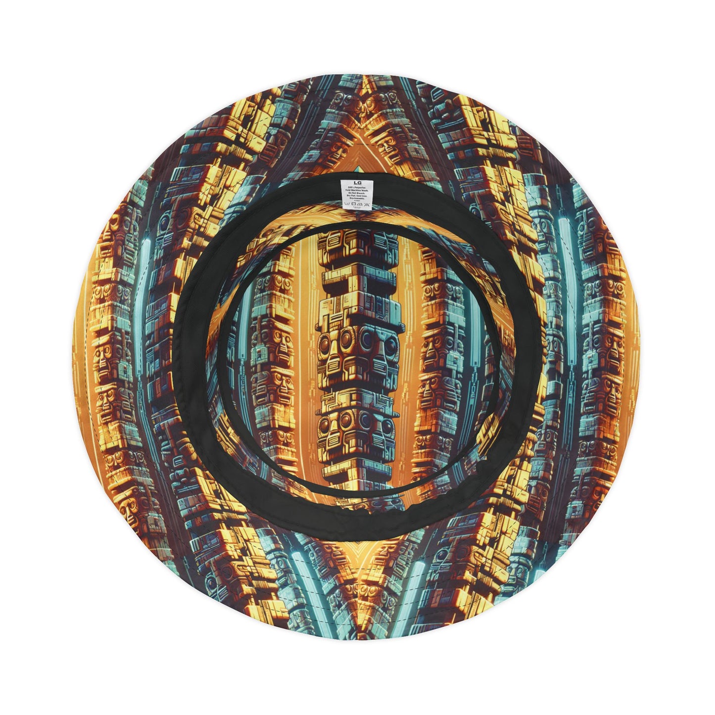 Tropical Polyester Bucket Hat, 2 Sizes - Techno Tiki Totems