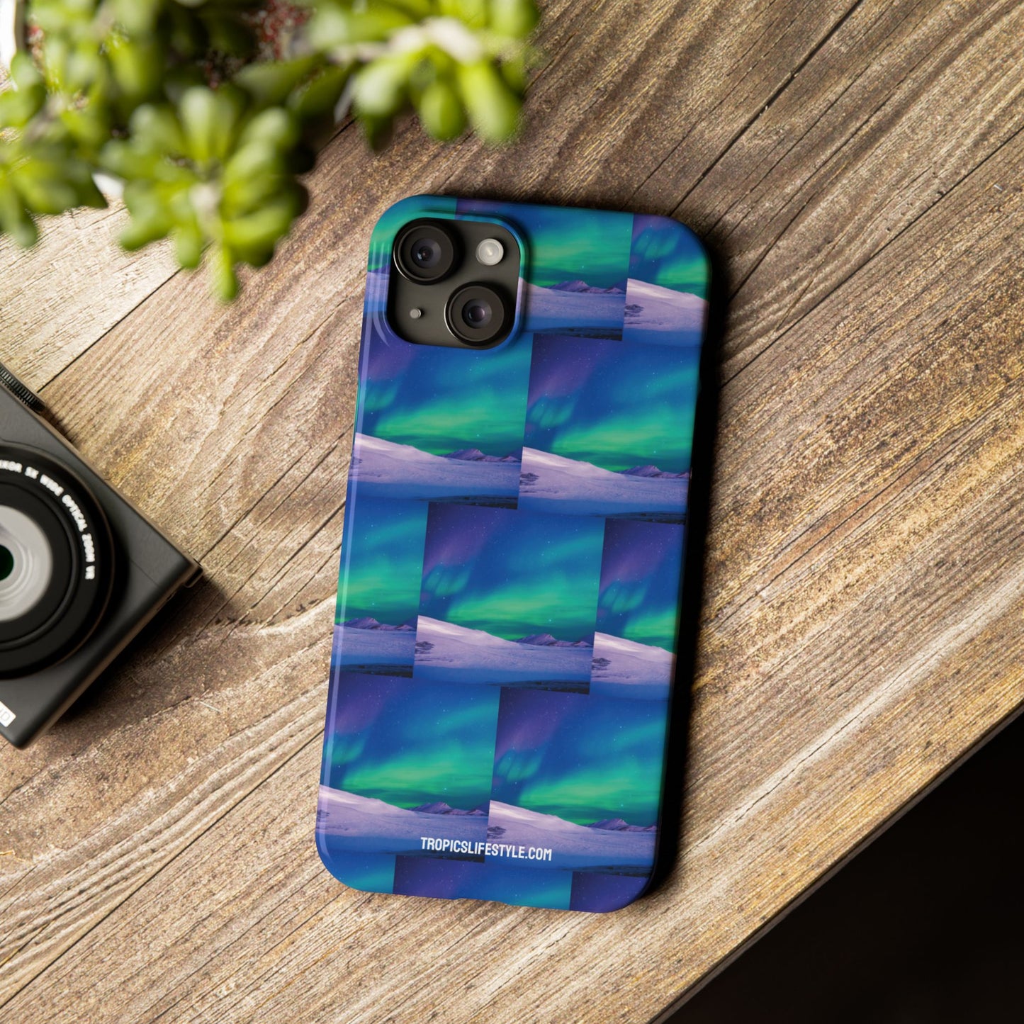 Slim Phone Cases - Cold Ocean Lights, Peacock