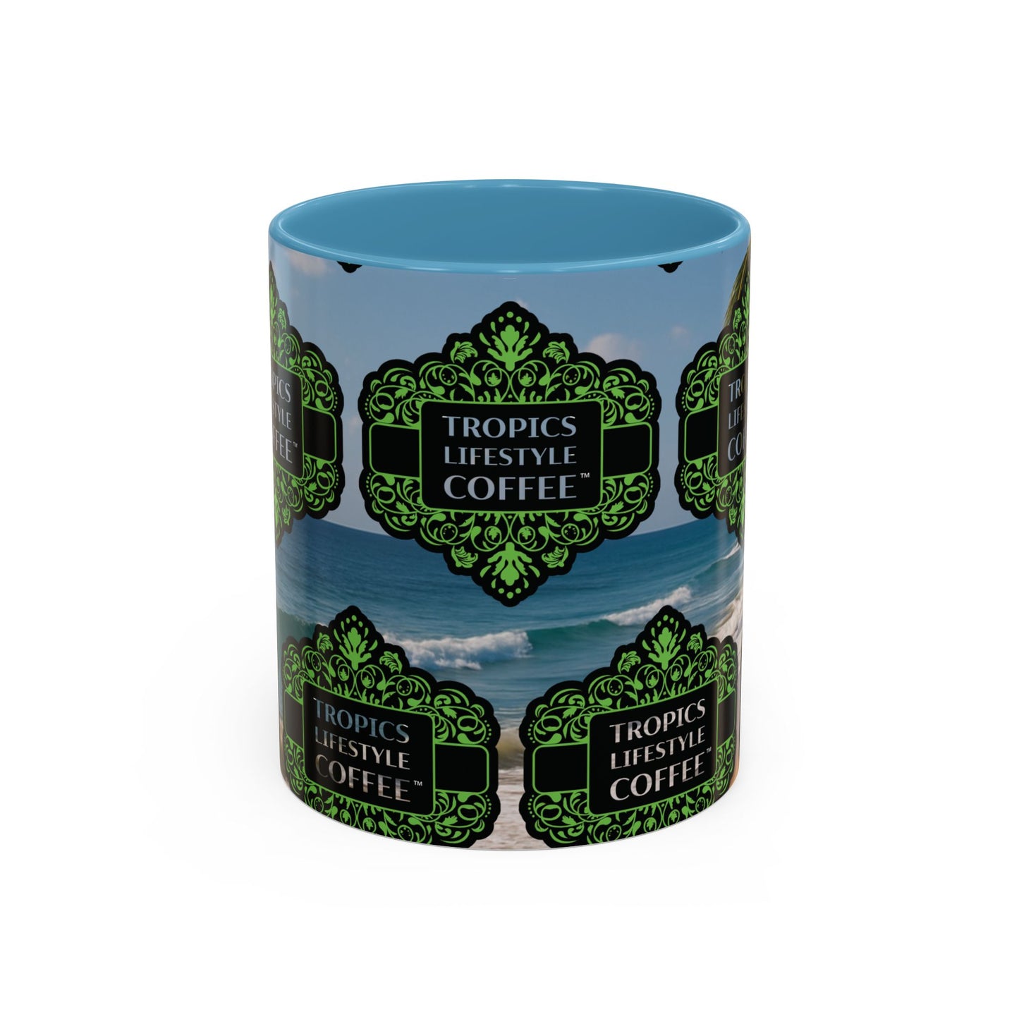 Accent Coffee Mug (11, 15oz), 8 Colors - Tropics Lifestyle Coffee, Meet You There