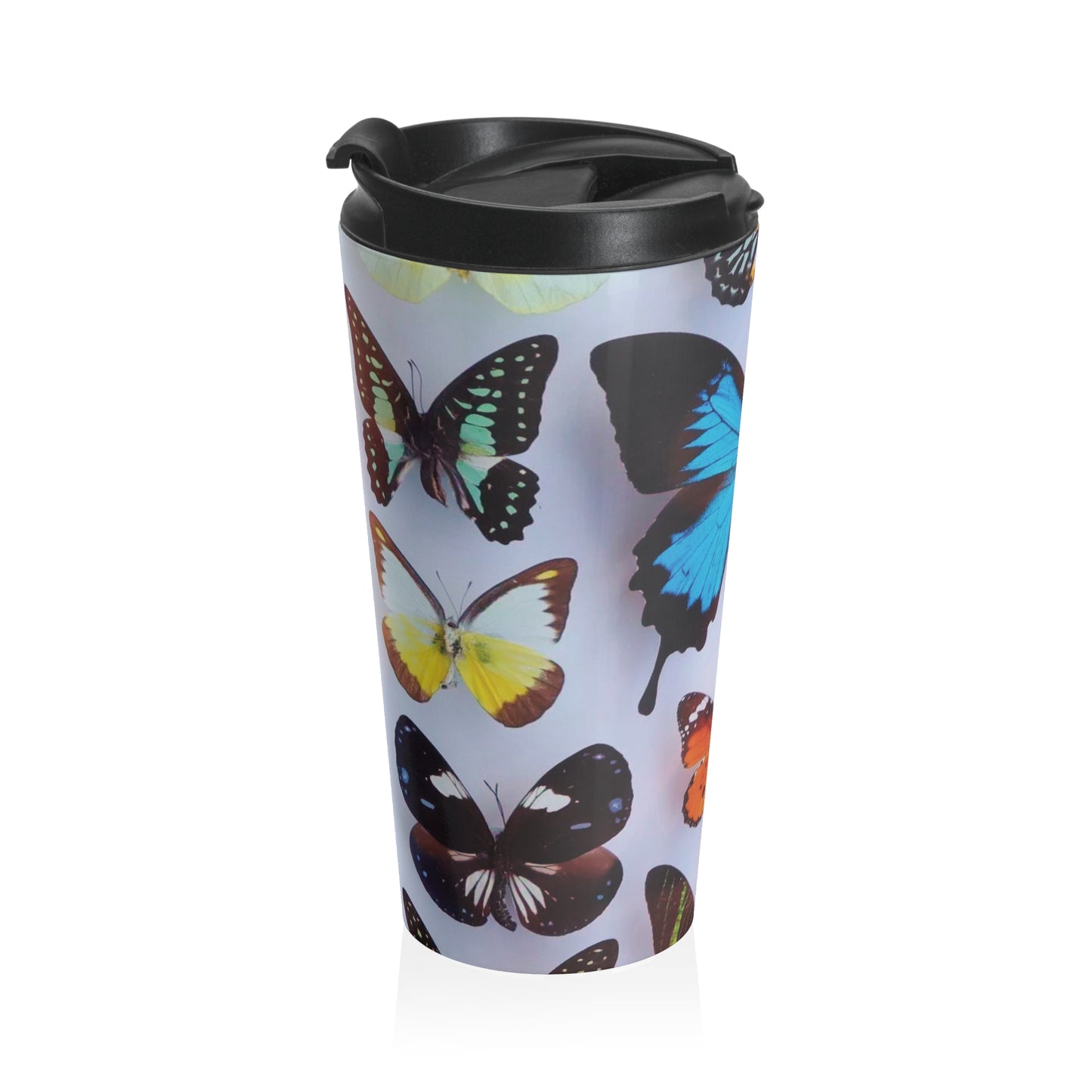 15 oz. Stainless Steel Travel Mug / Real Butterflies Collection