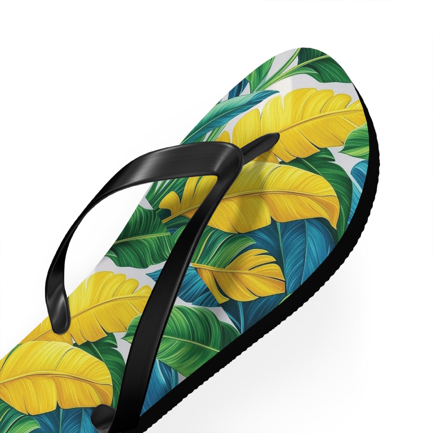 Flip Flops - Yellow Tropical Leaves