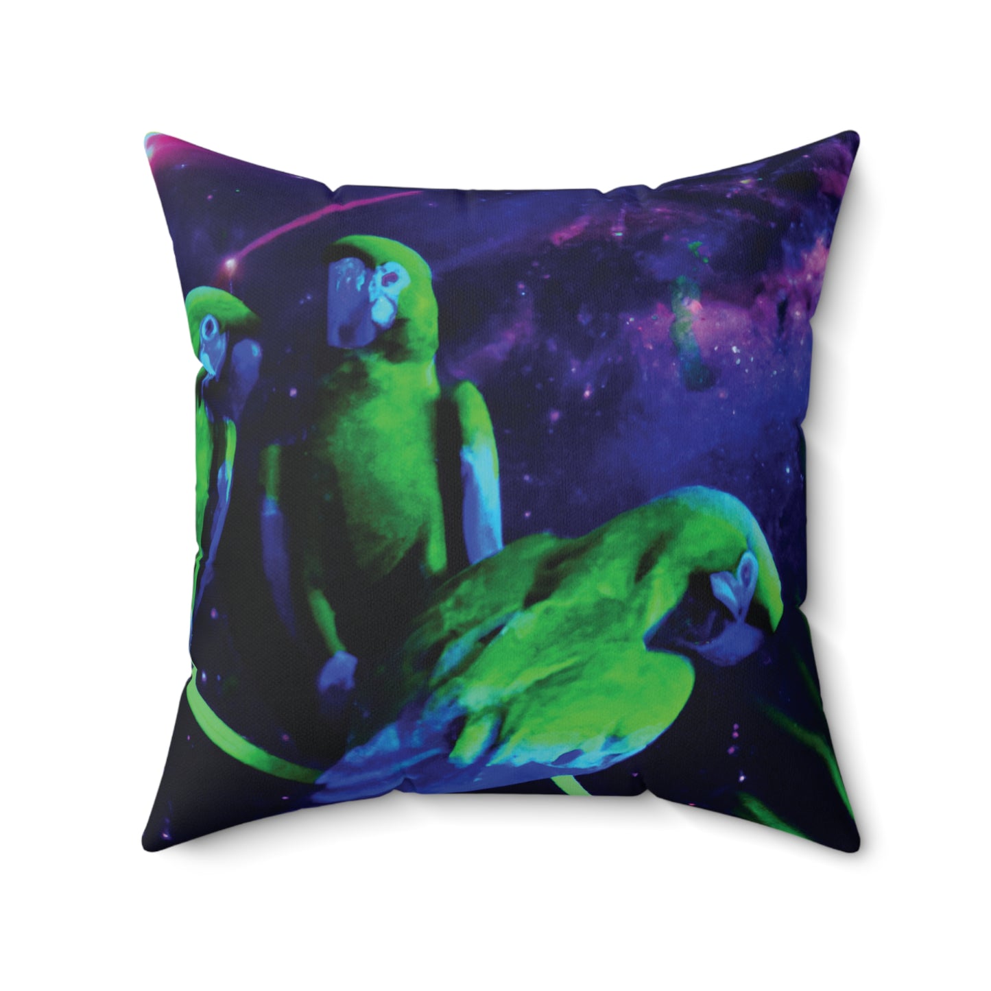 Decorative Pillow - Accent Cushion, 4 Sizes / Galactic Parrots