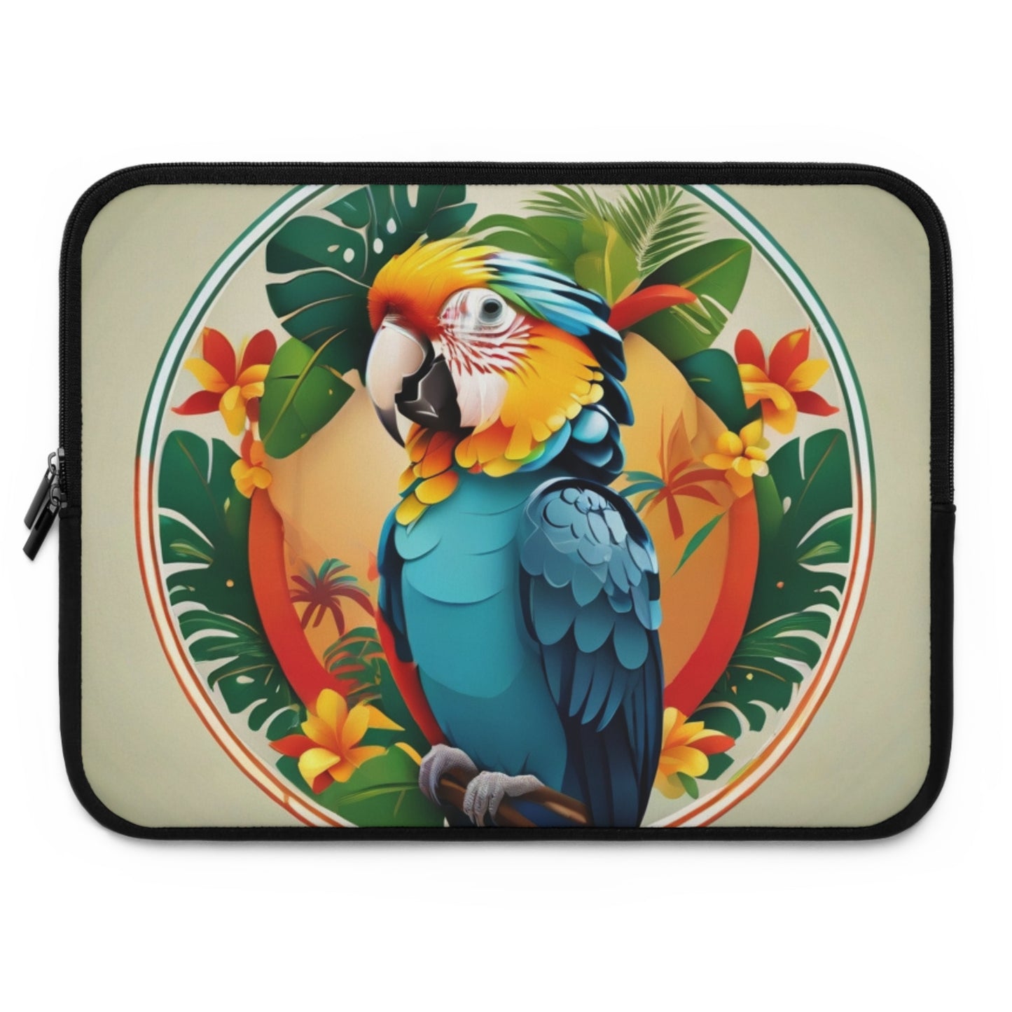 Tropical Laptop Sleeve, 5 Sizes - Perfect for Bird Lovers & Students / My Pet Parrot