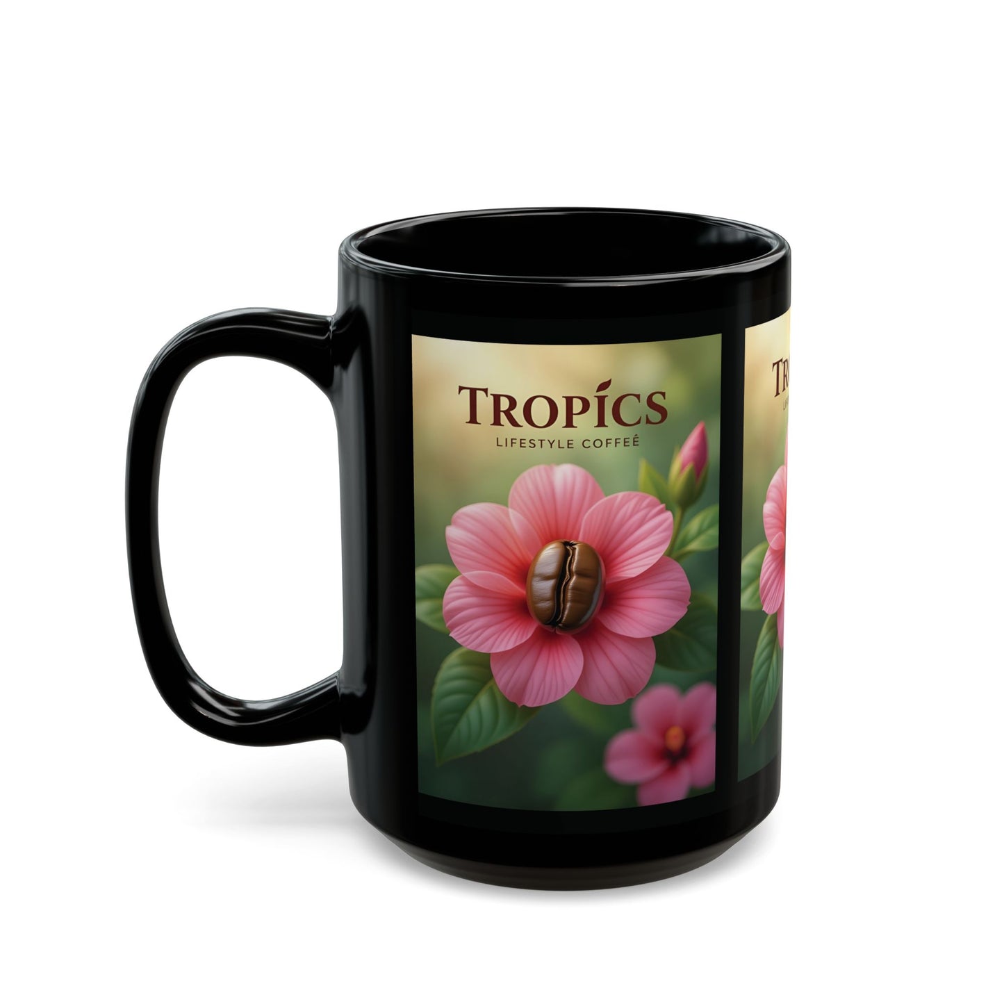 Tropics Black Mug — Coffee Bloom