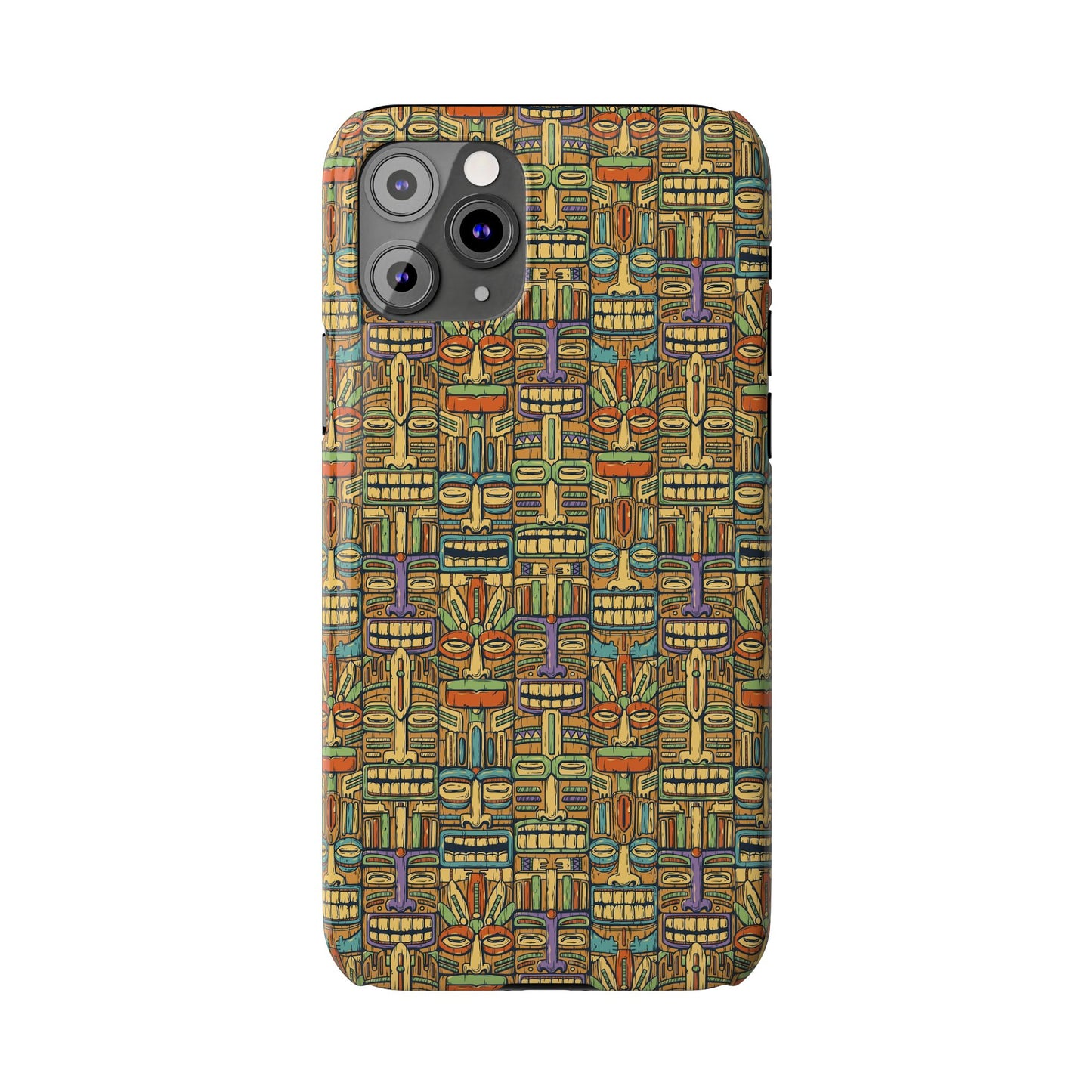 Slim Phone Cases - Colorful Tiki Party