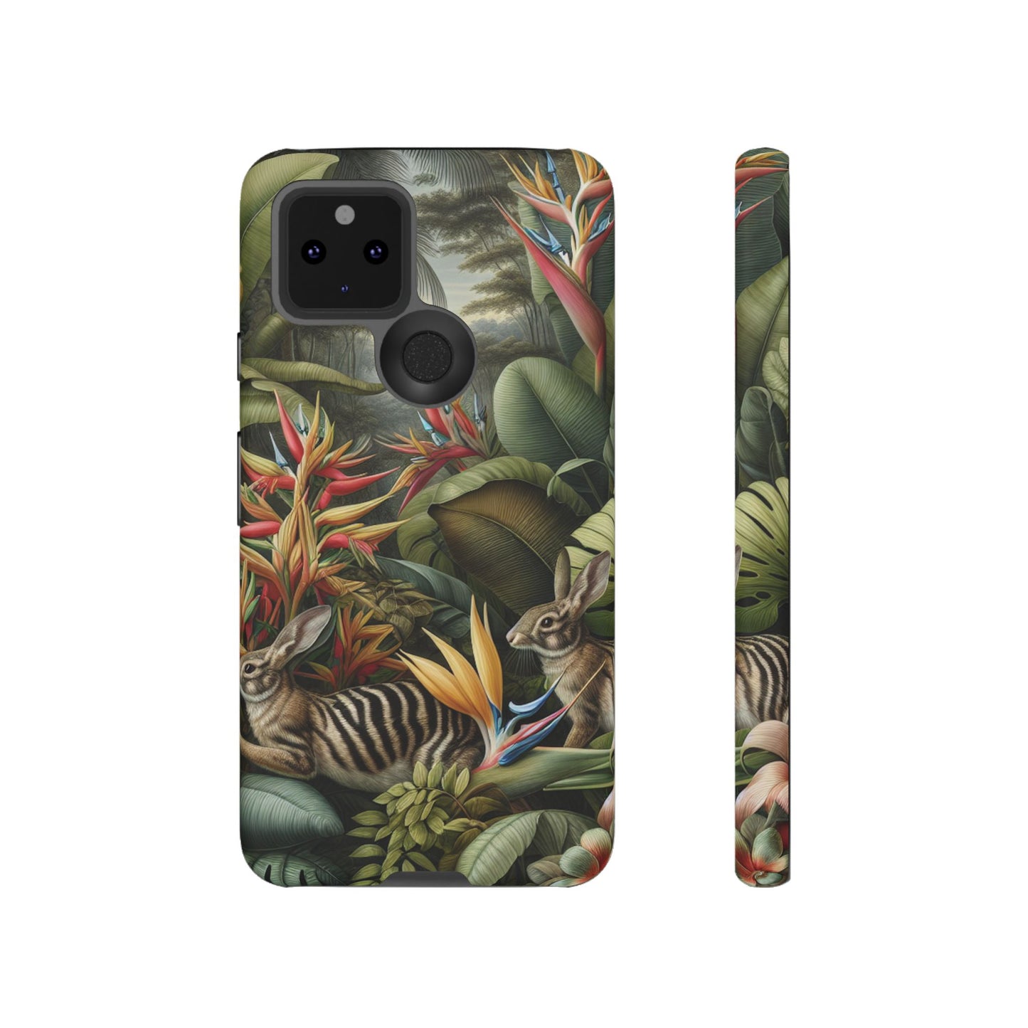 Rainforest Rabbit Outing Phone Case - Tough Cases with Summer Vibe