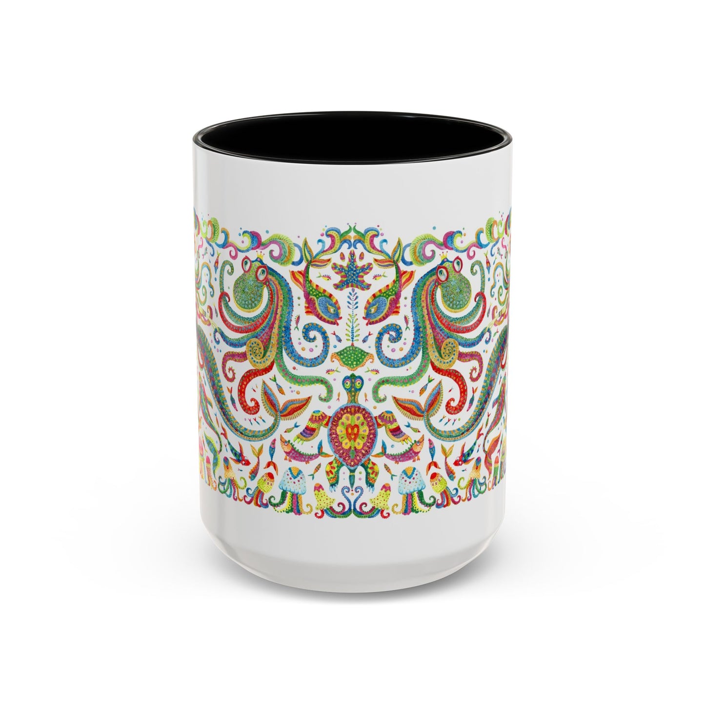 Accent Coffee Mug | Tropical-Inspired Drinkware / Colorful Mermaid Kingdom