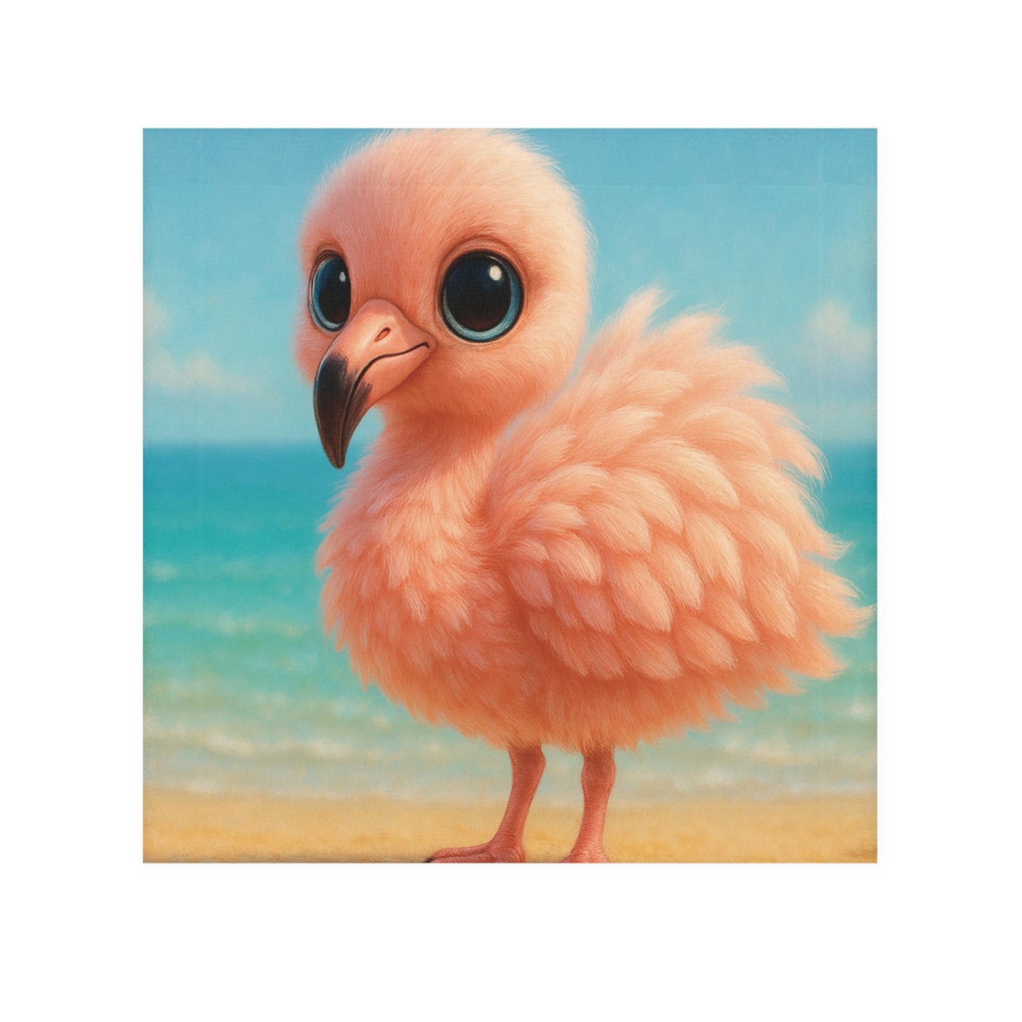 Face Towel - Baby Flamingo
