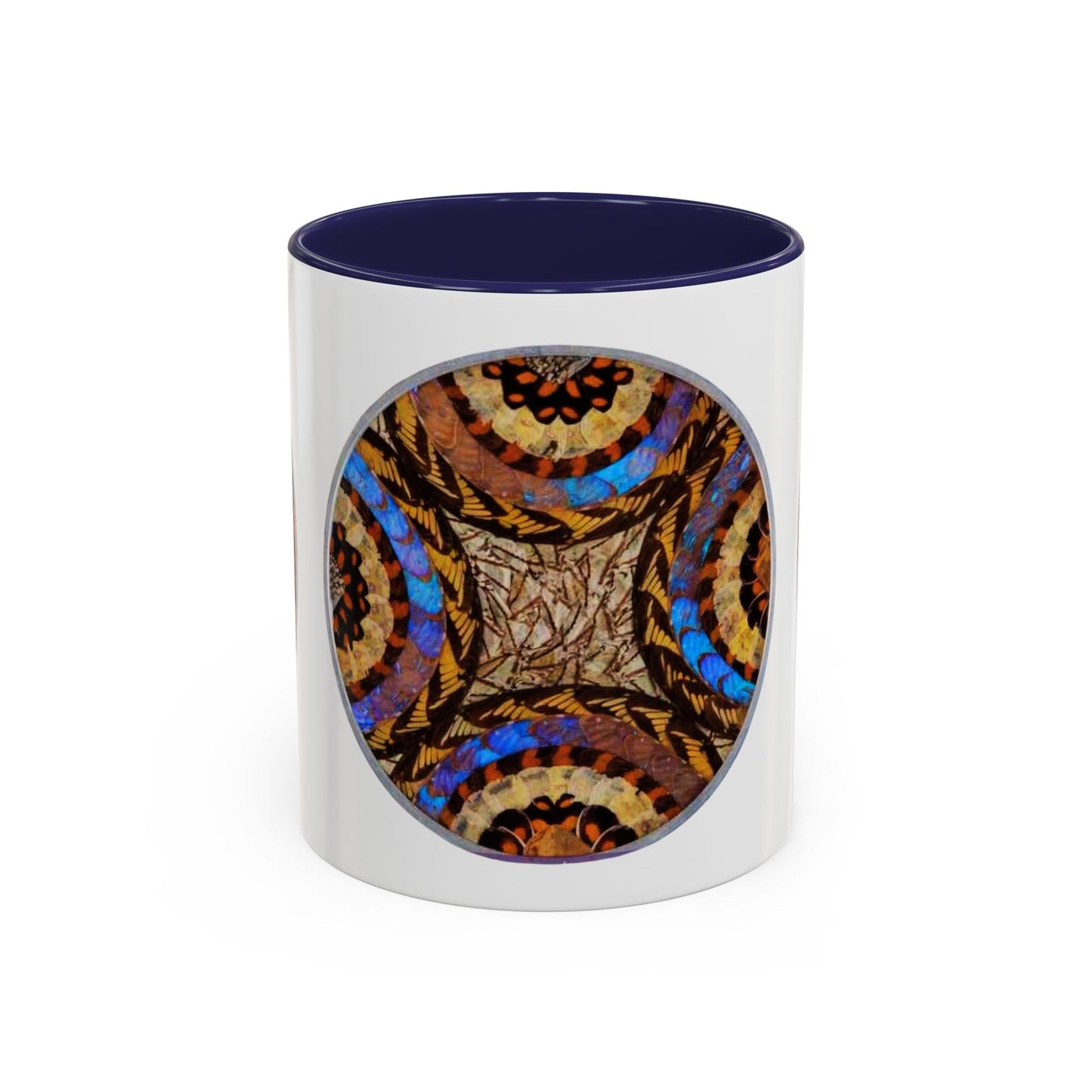 Accent Coffee Mug (11, 15oz), 8 Colors - Real Butterfly Wings Plate #3