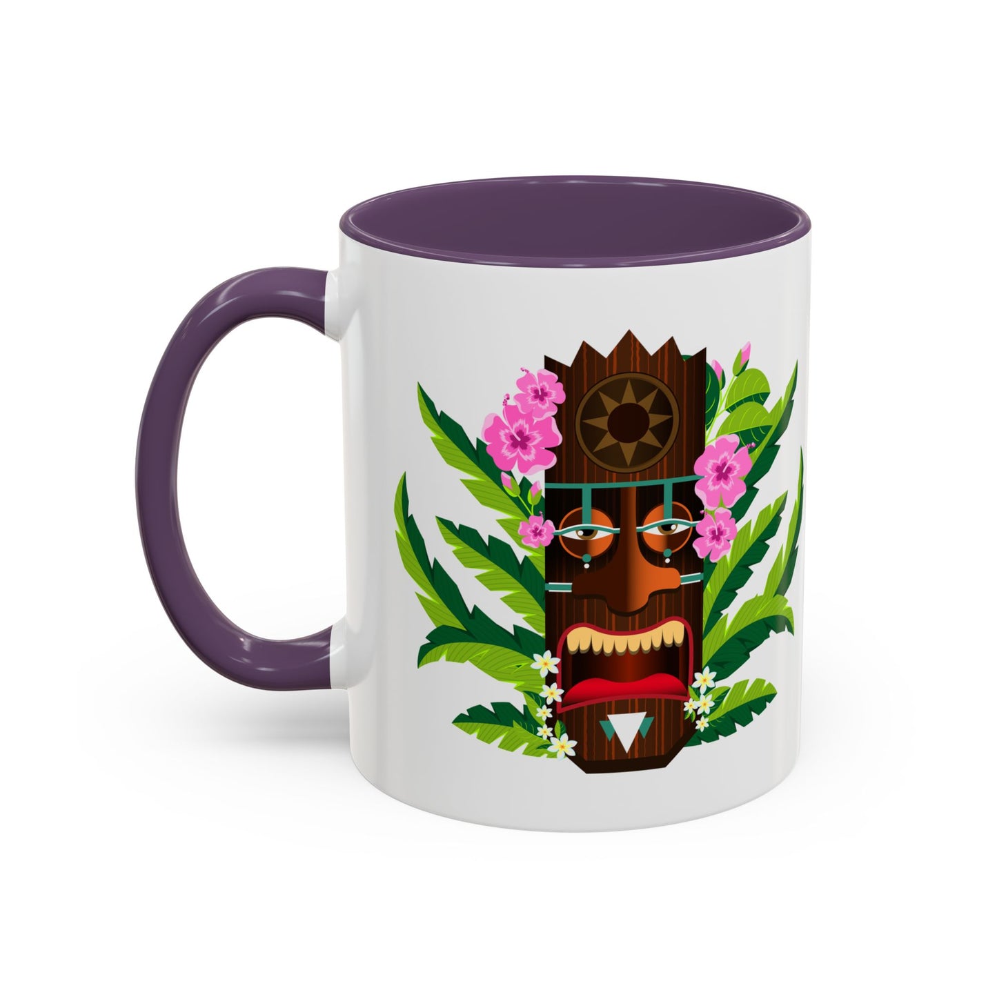 Accent Coffee Mug (11, 15oz), 8 Colors - Tiki Boss Nani