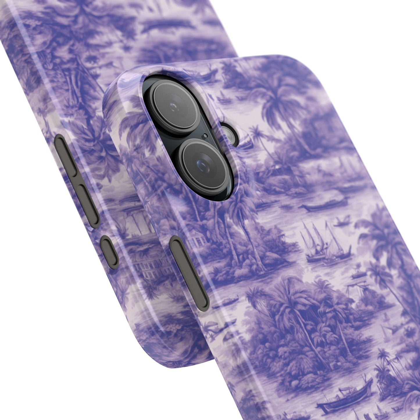 Slim Phone Cases - Tropical Toile #1, purple